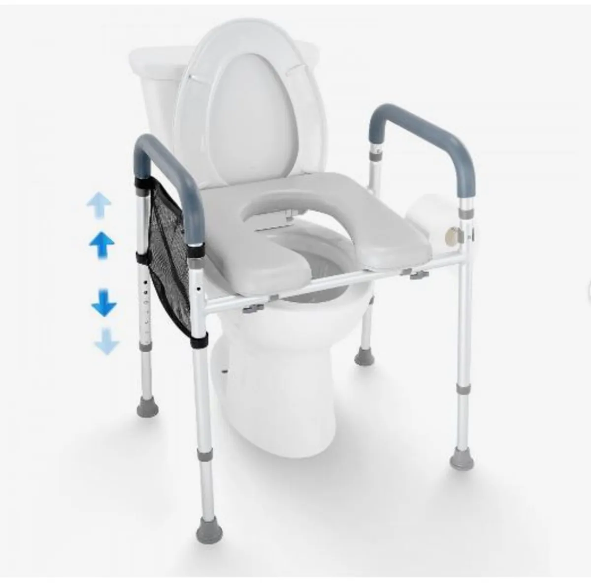 Raised Toilet Seat, 7-Position Height Adjustment - Image 3