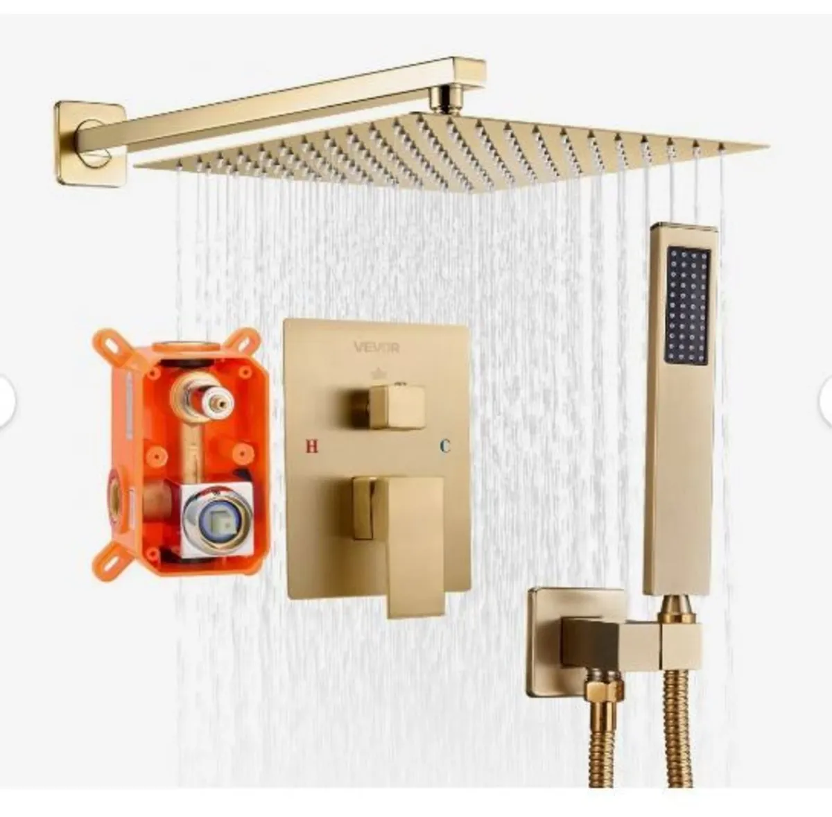 Shower Faucet Set, Rainfall Bathroom Shower - Image 1