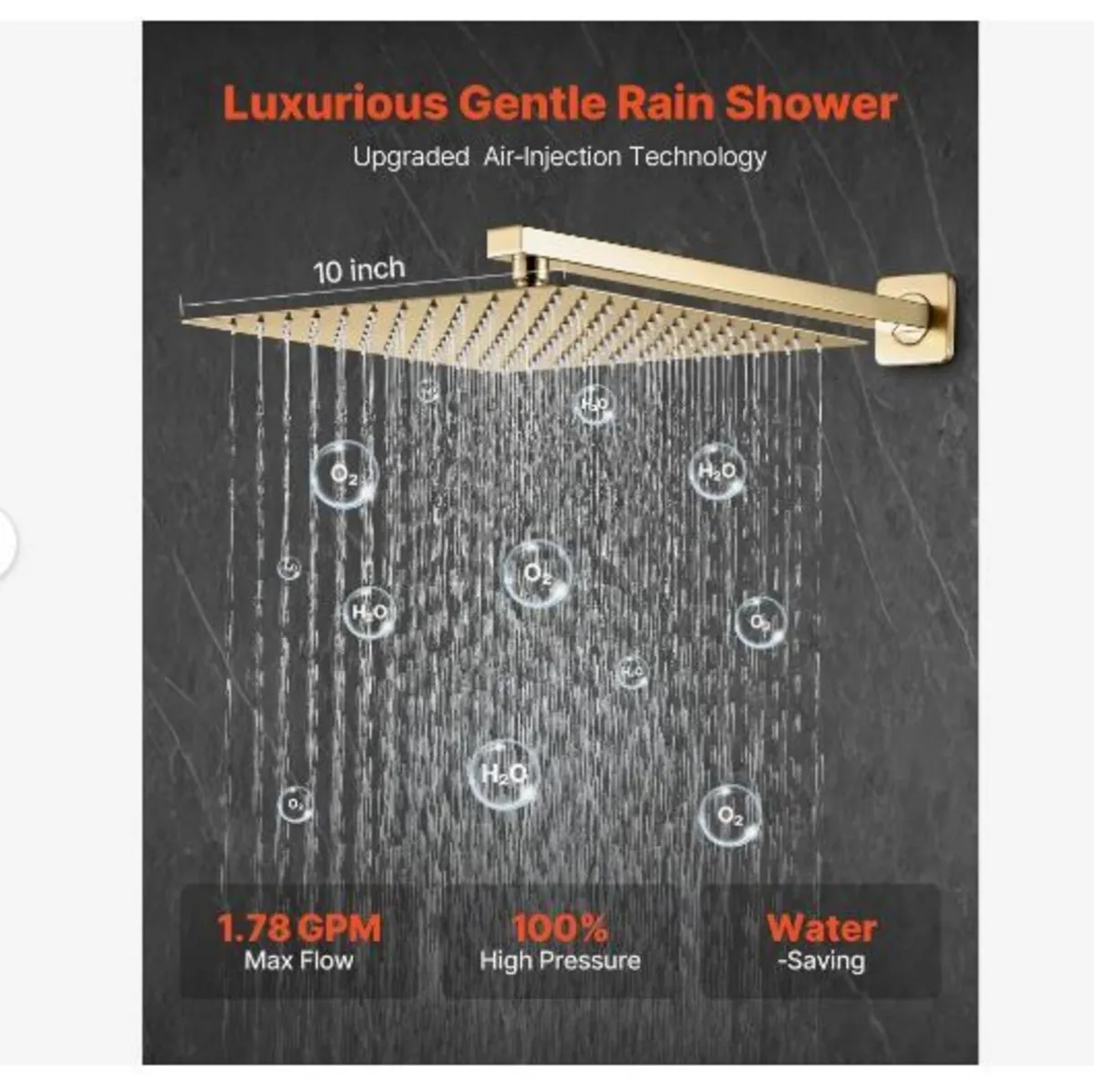 Shower Faucet Set, Rainfall Bathroom Shower - Image 3