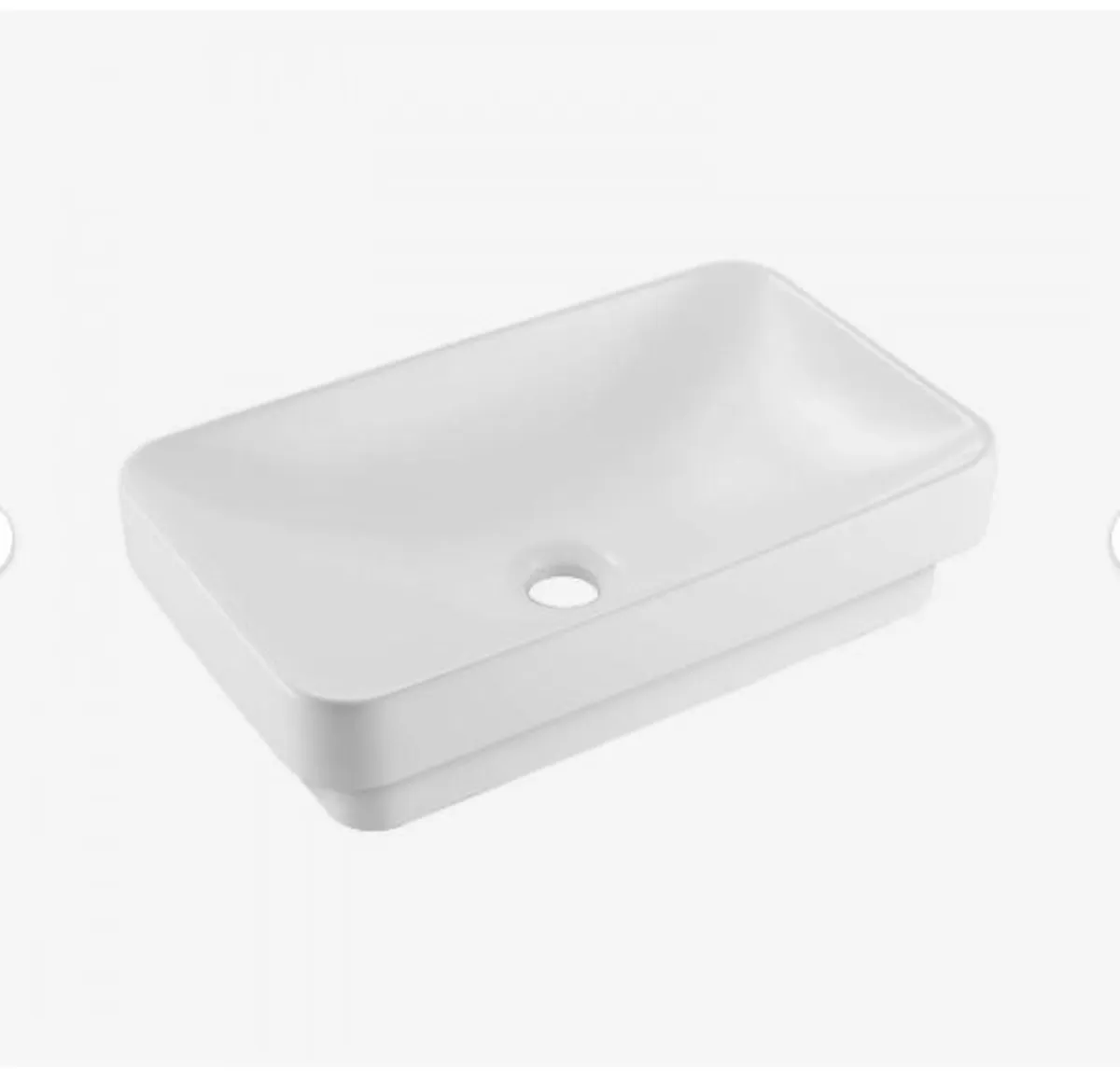 Semi Recessed Bathroom Sink, 490 x 305 mm - Image 3