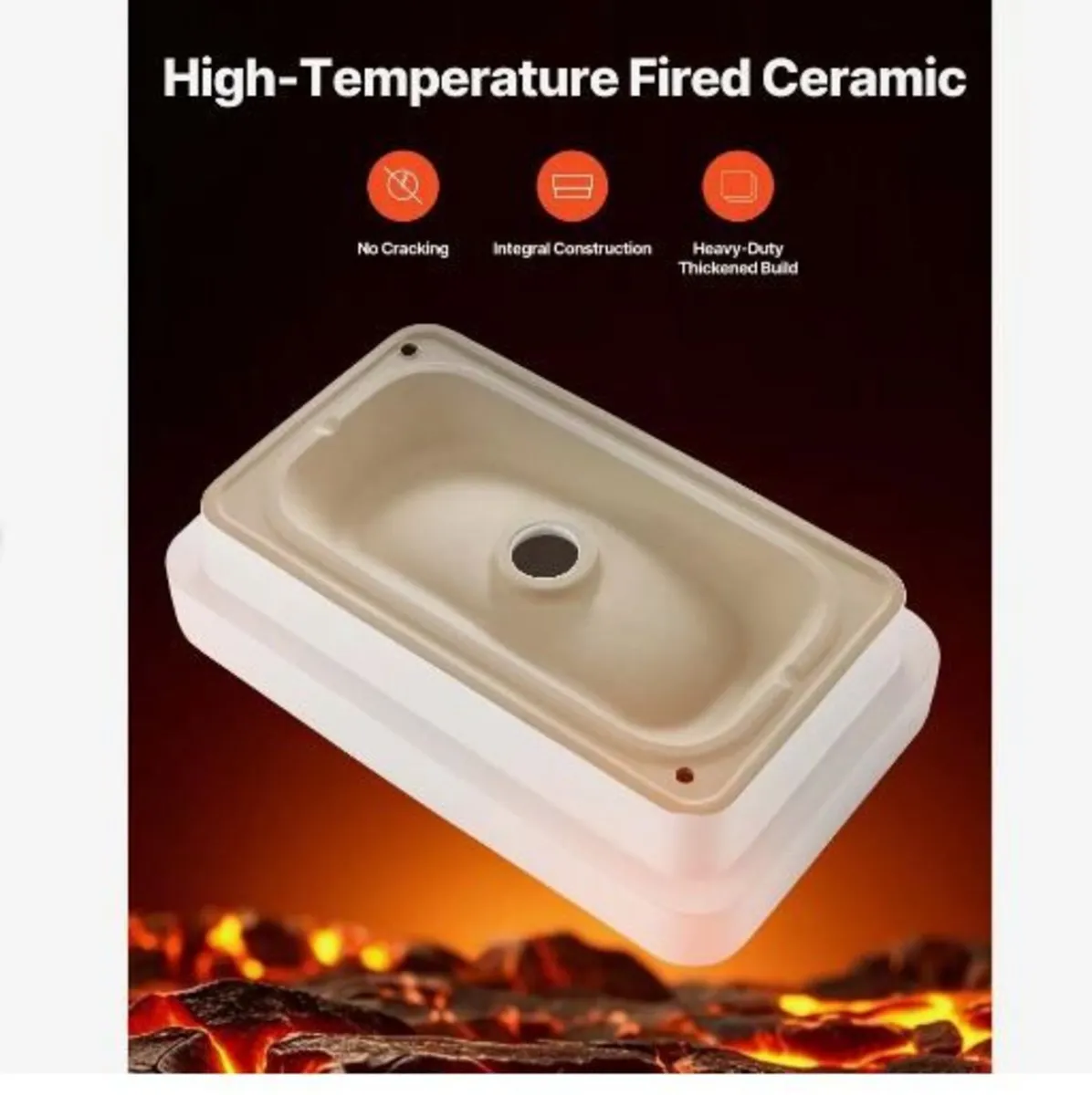Semi Recessed Bathroom Sink, 490 x 305 mm - Image 4