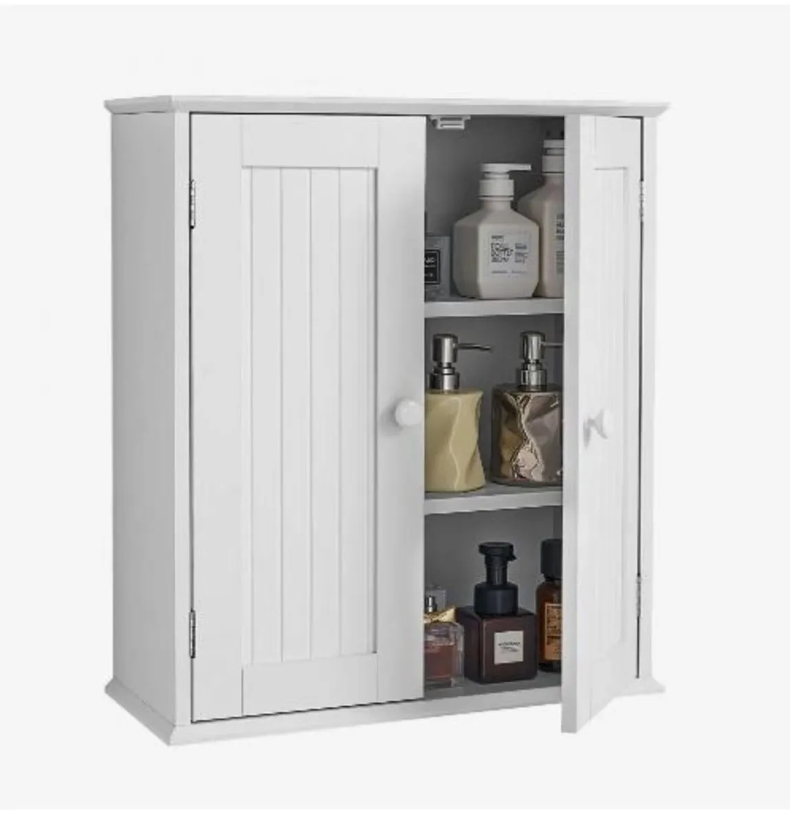 Bathroom Wall Cabinet, 2 Doors and Adjustable - Image 2
