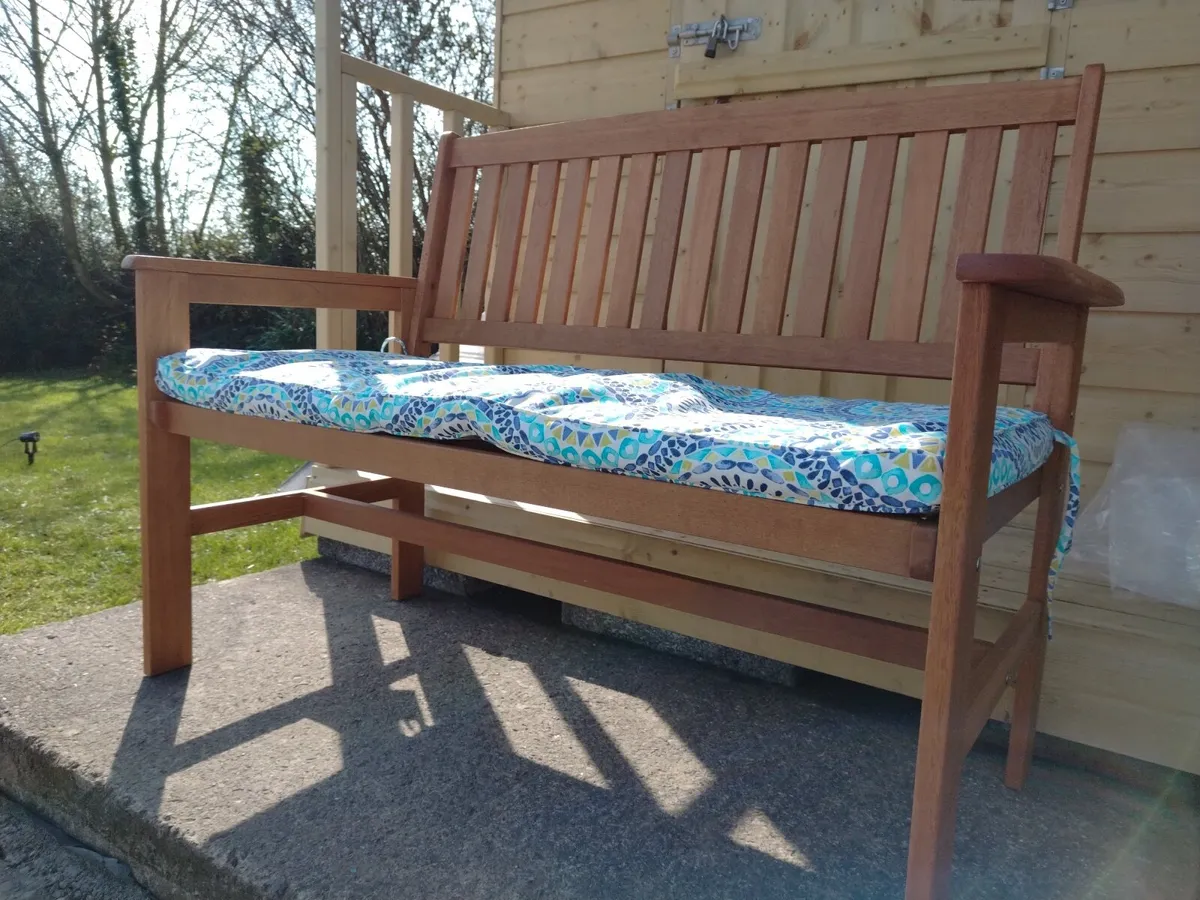 Garden 2 Seater Bench and Cushion €150 - Image 4