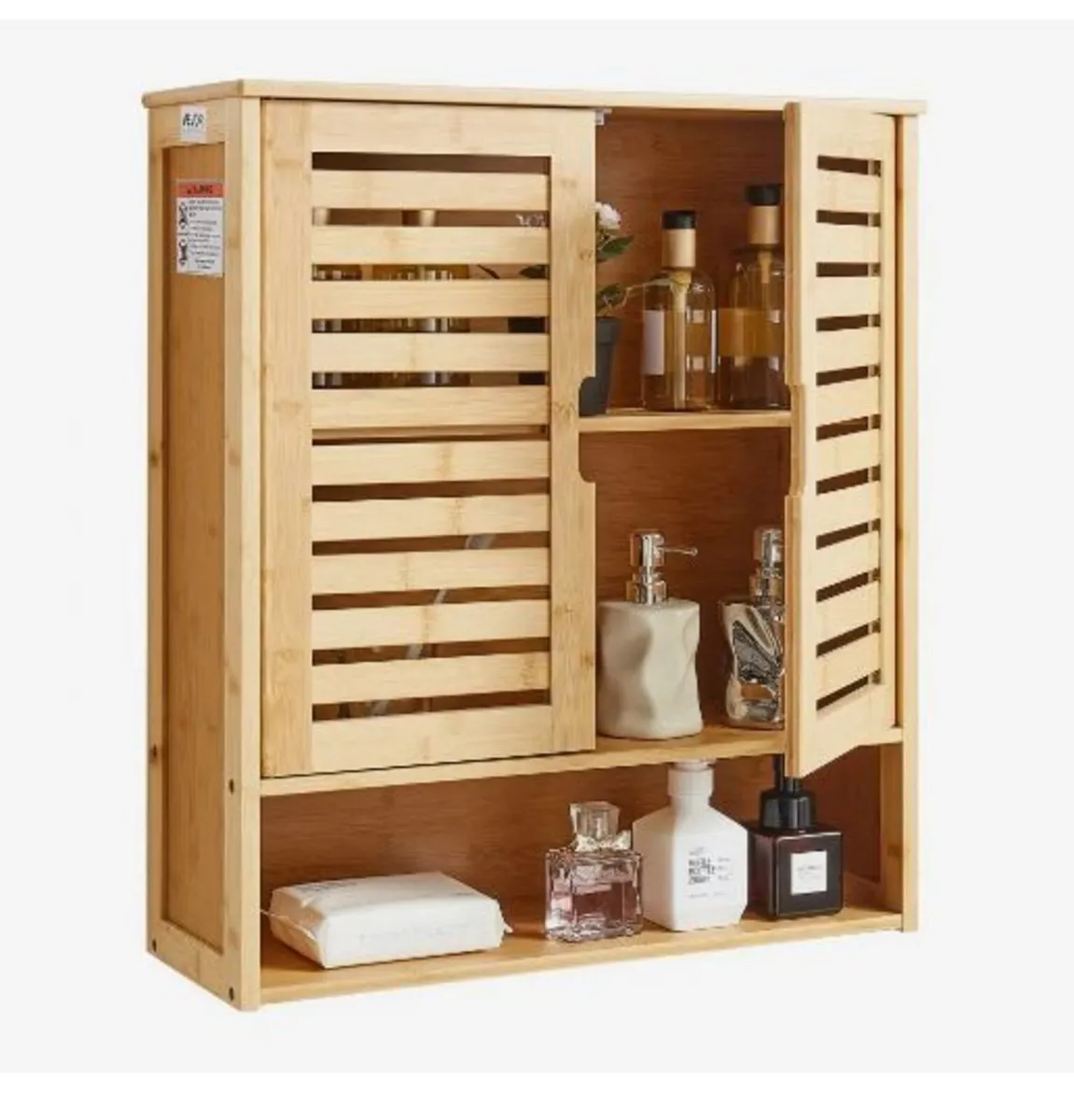 Bathroom Wall Cabinet, 2 Doors and Adjustable - Image 1