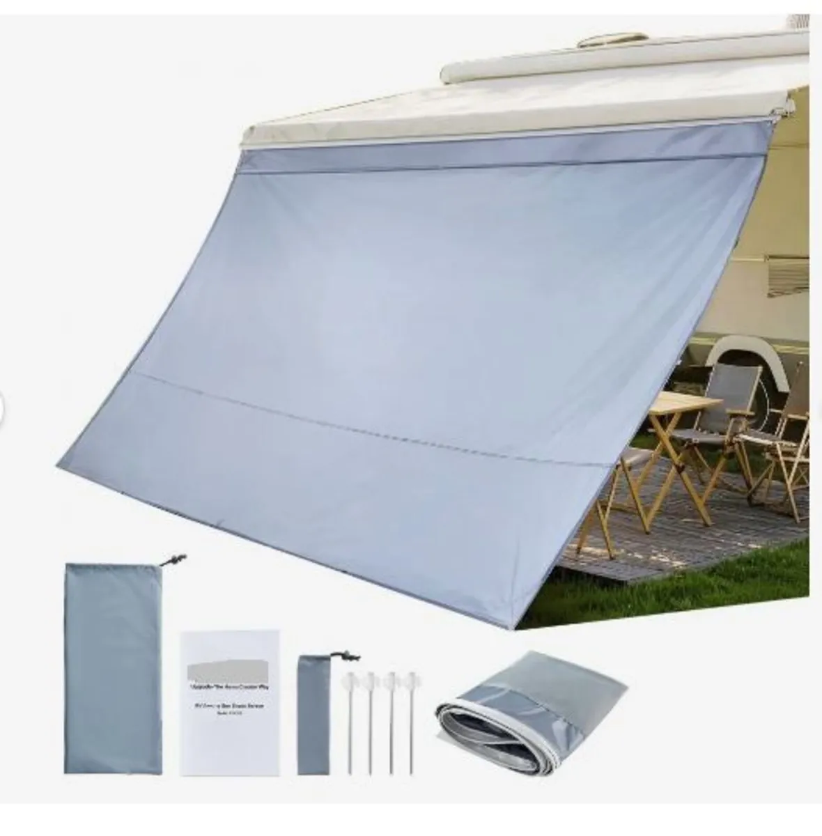 RV Awning Sun Shade Screen, 2 x 3.7 m RV - Image 2