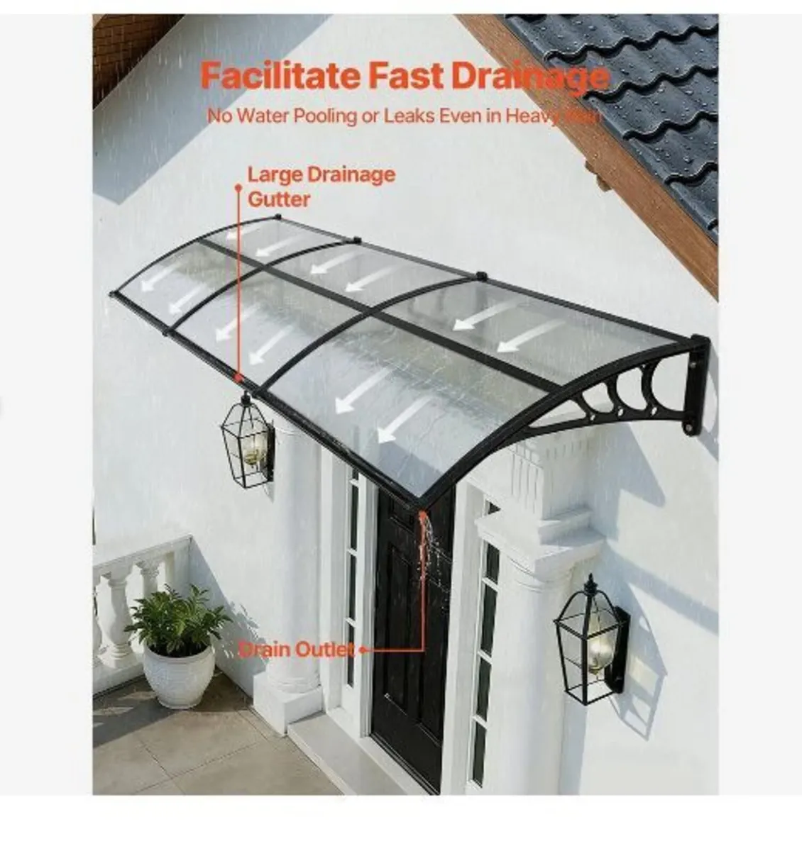 Awnings for Door Entrance, 38 x 117 in - Image 2