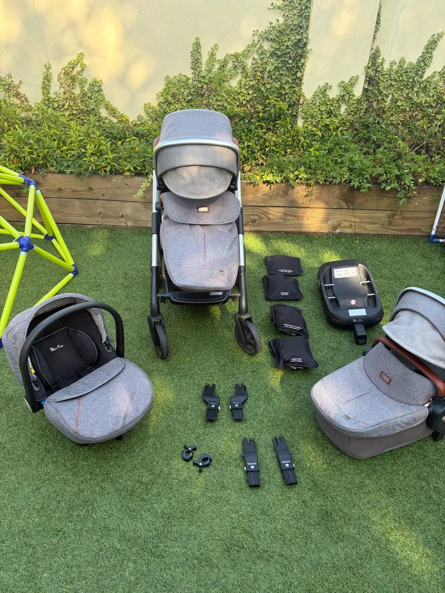 Silver Cross Wave Double buggy full travel system - Image 1