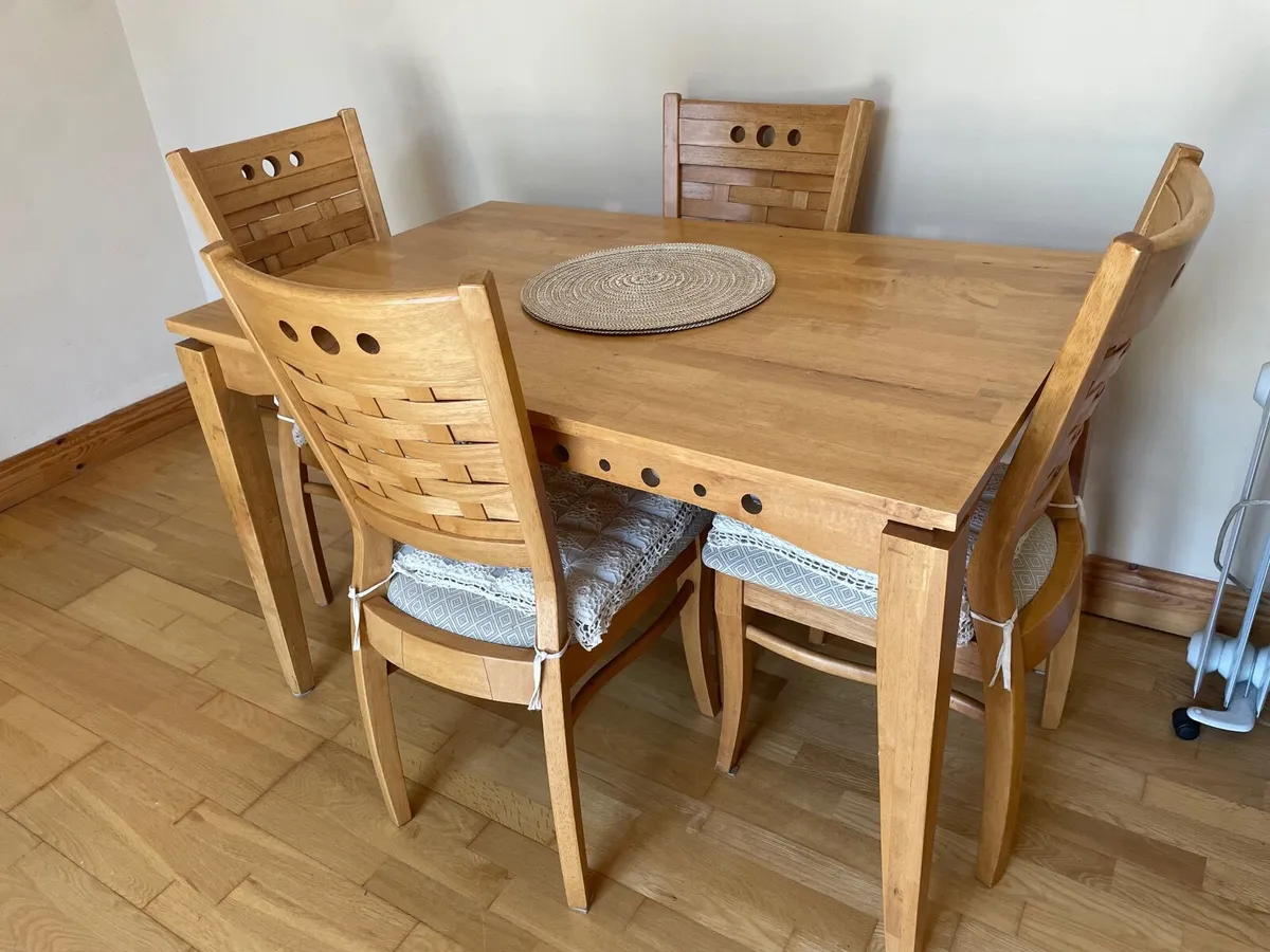 Dining room table and four chairs - Image 2