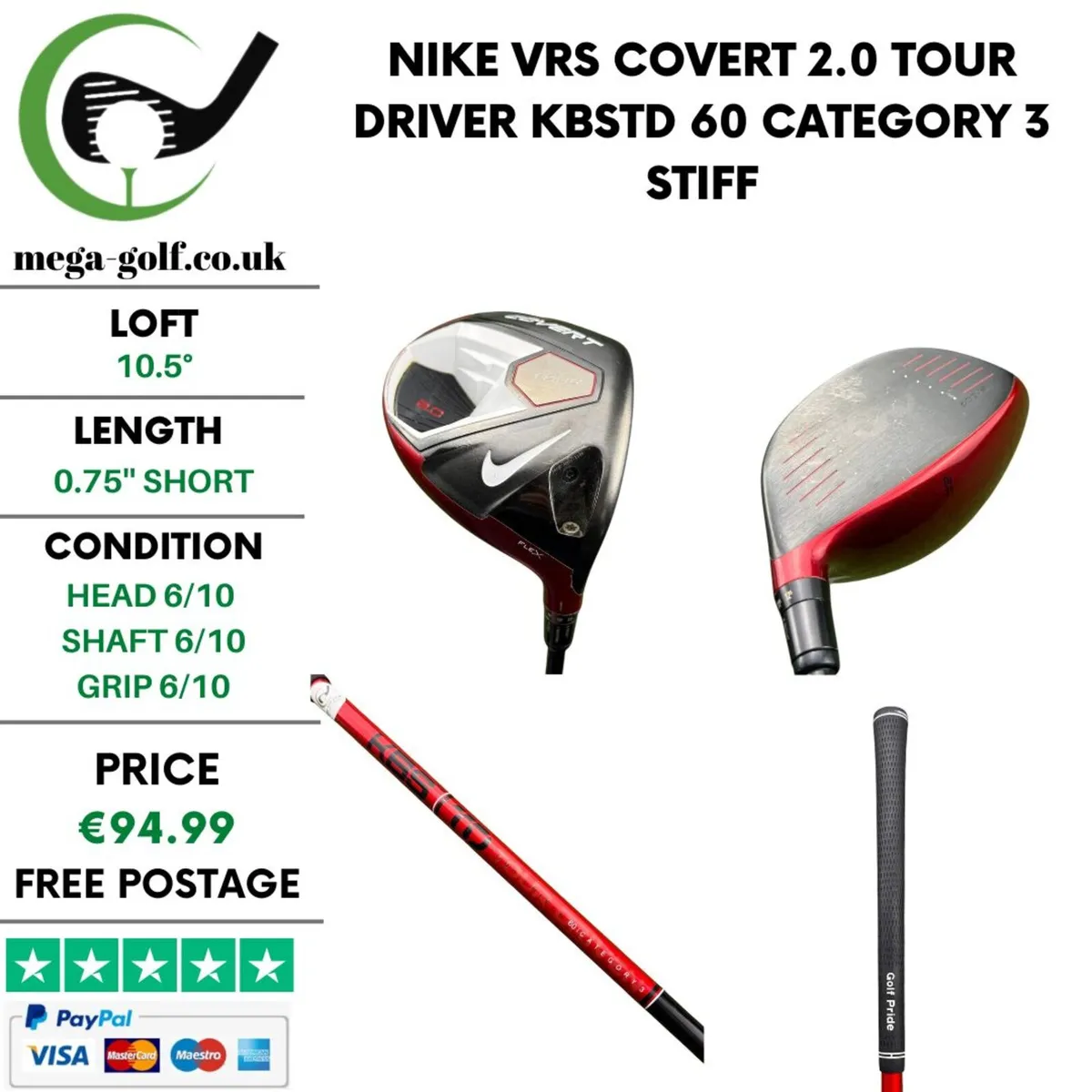 Nike VRS Covert 2.0 Tour Driver / 10.5° / Stiff - Image 1