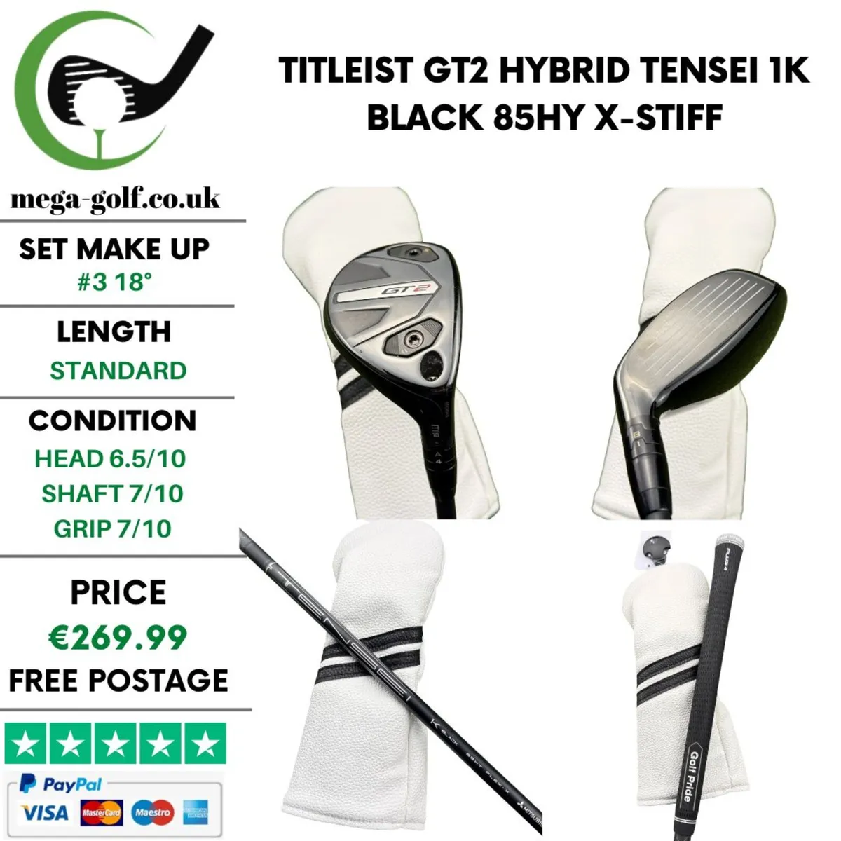 Titleist GT2 Hybrid / #3 18° / X-Stiff - Image 1