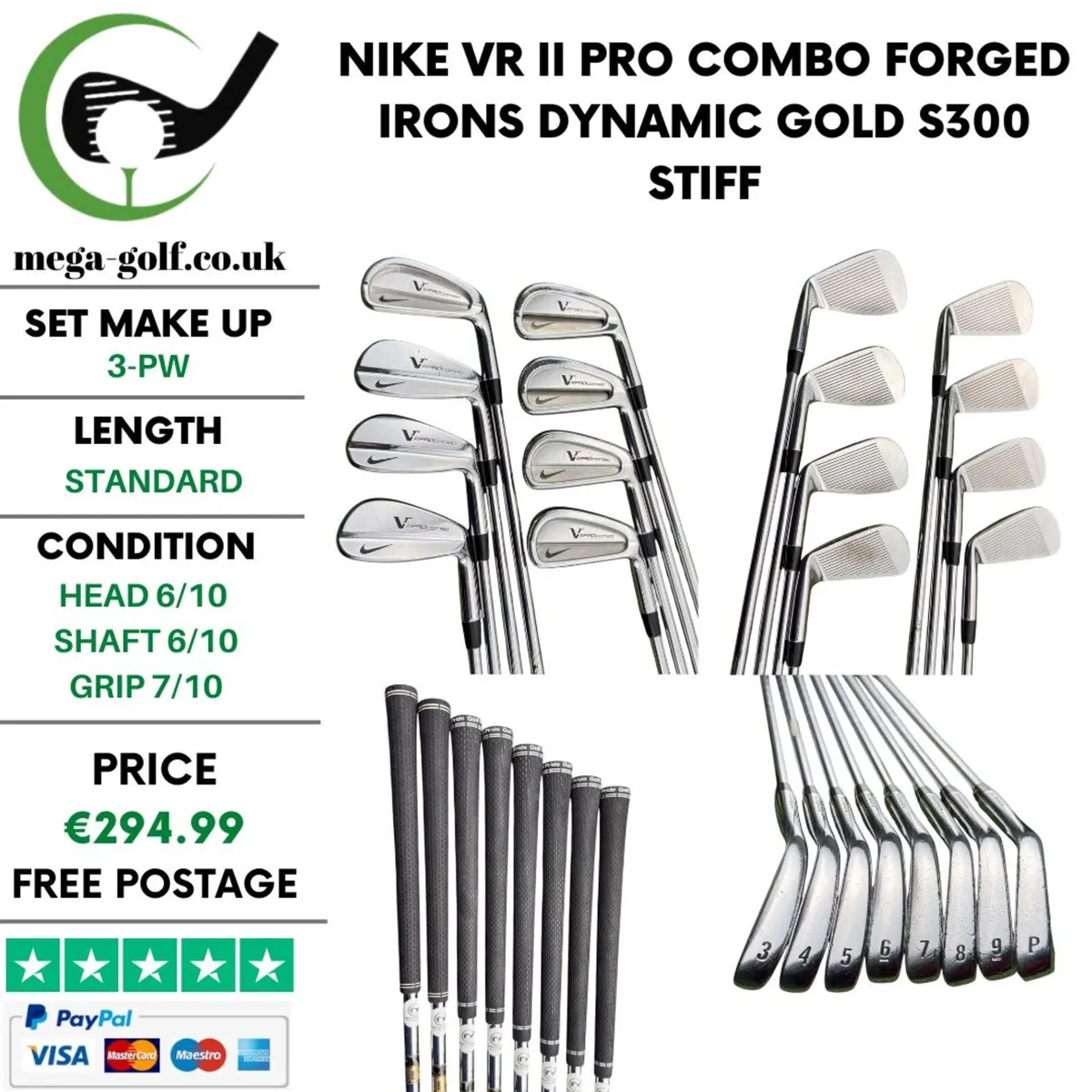 Nike VR II Pro Combo Forged Irons / 3-Pw / Stiff - Image 1