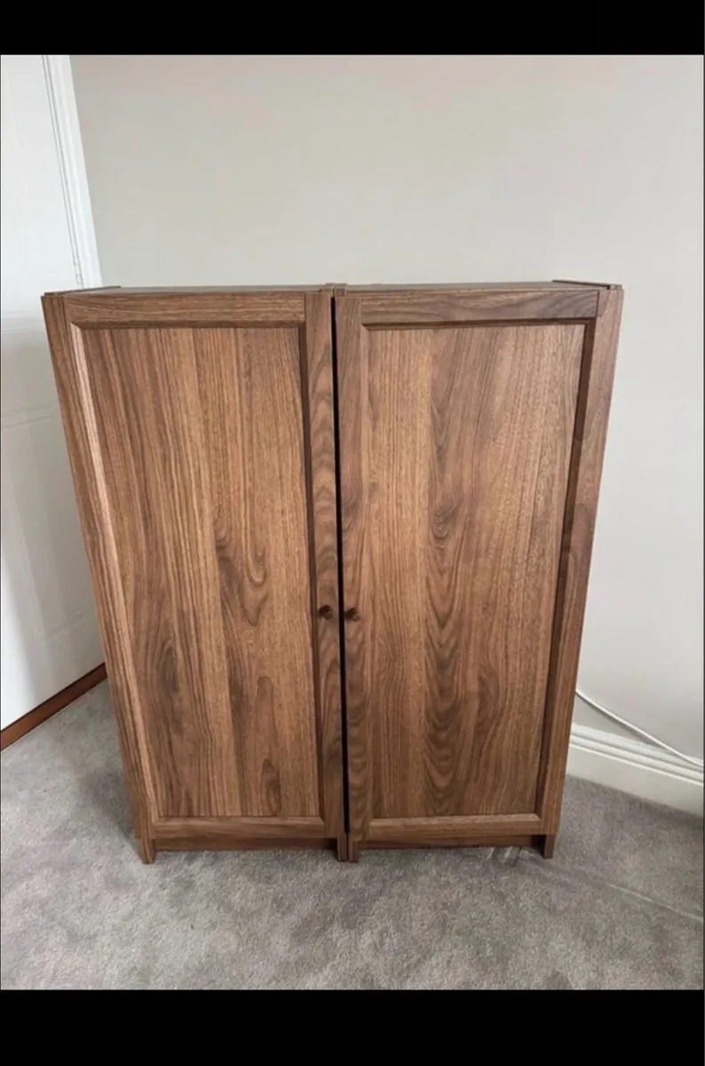 2 IKEA BILLY Bookcases, Walnut Effect - Image 1