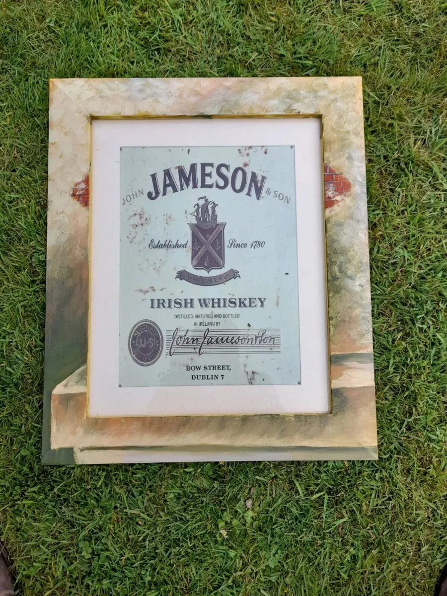 Jameson Tin Sign Framed - Image 1