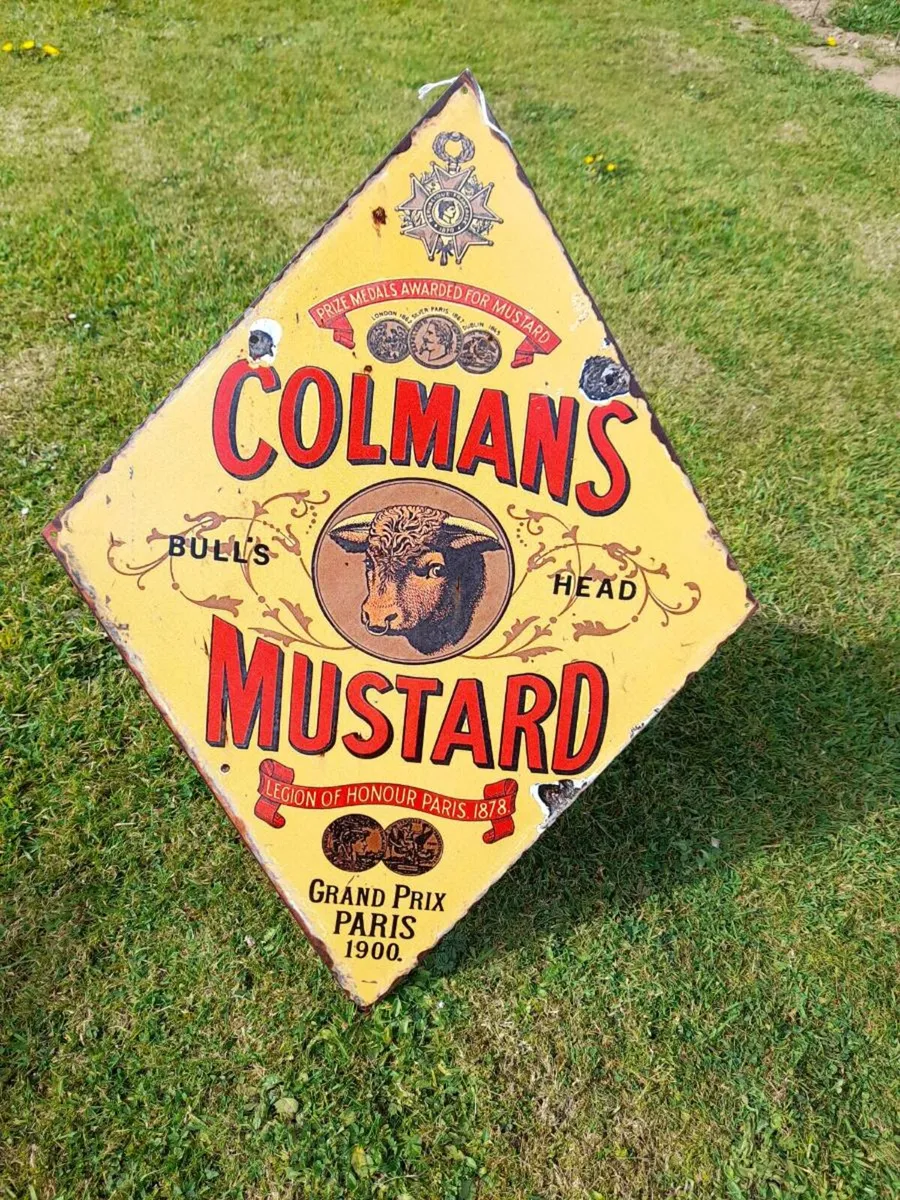 Colmans Diamond Tin Sign - Image 1