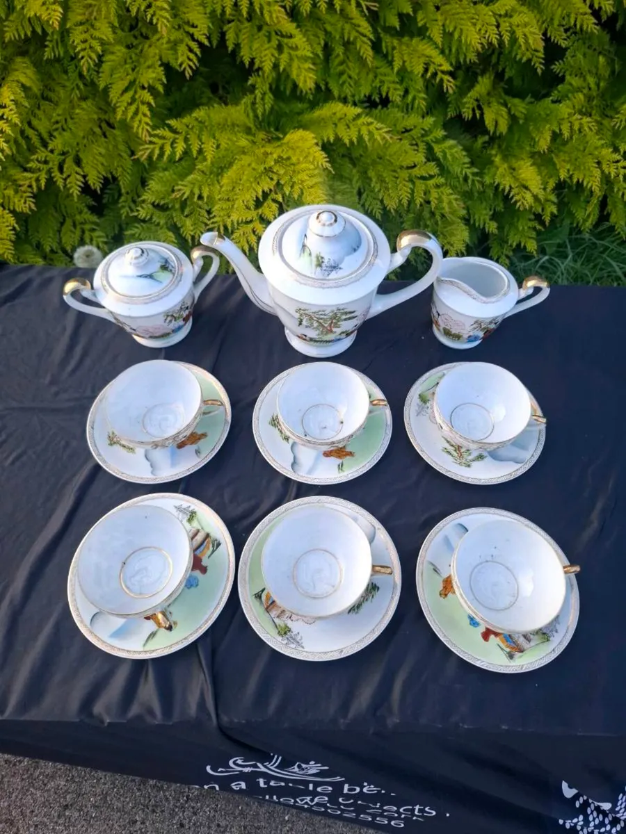 Lithophane japanese tea set postage possible - Image 3