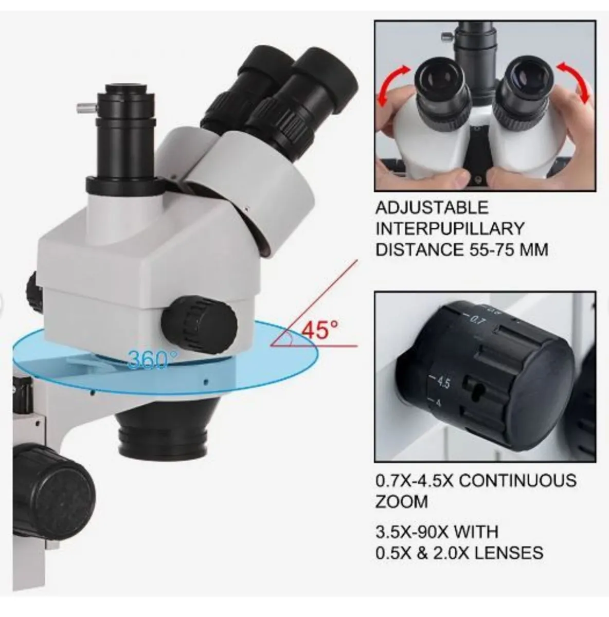 Stereo Microscope 360°Swiveling - Image 1
