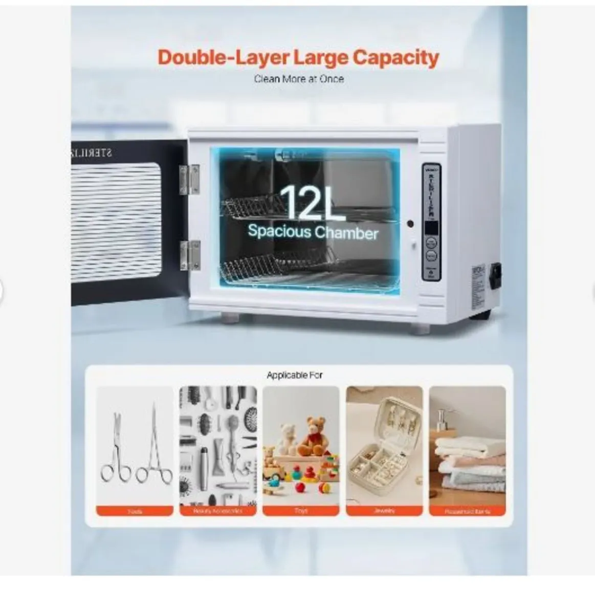 Nail Tool Cleaning Machine, 12L Large Capacity - Image 4