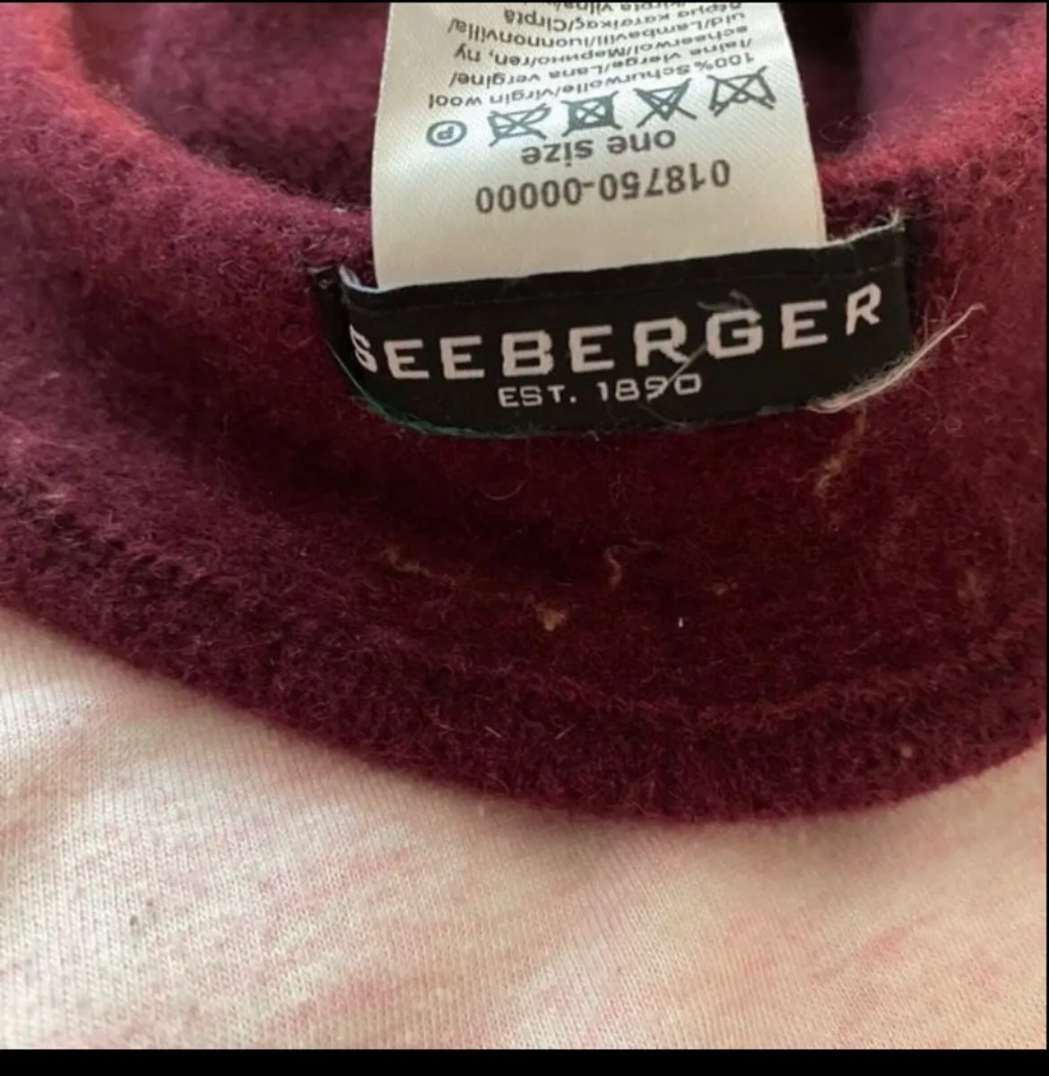 Seeberger velvet burgundy wool beret - Image 2