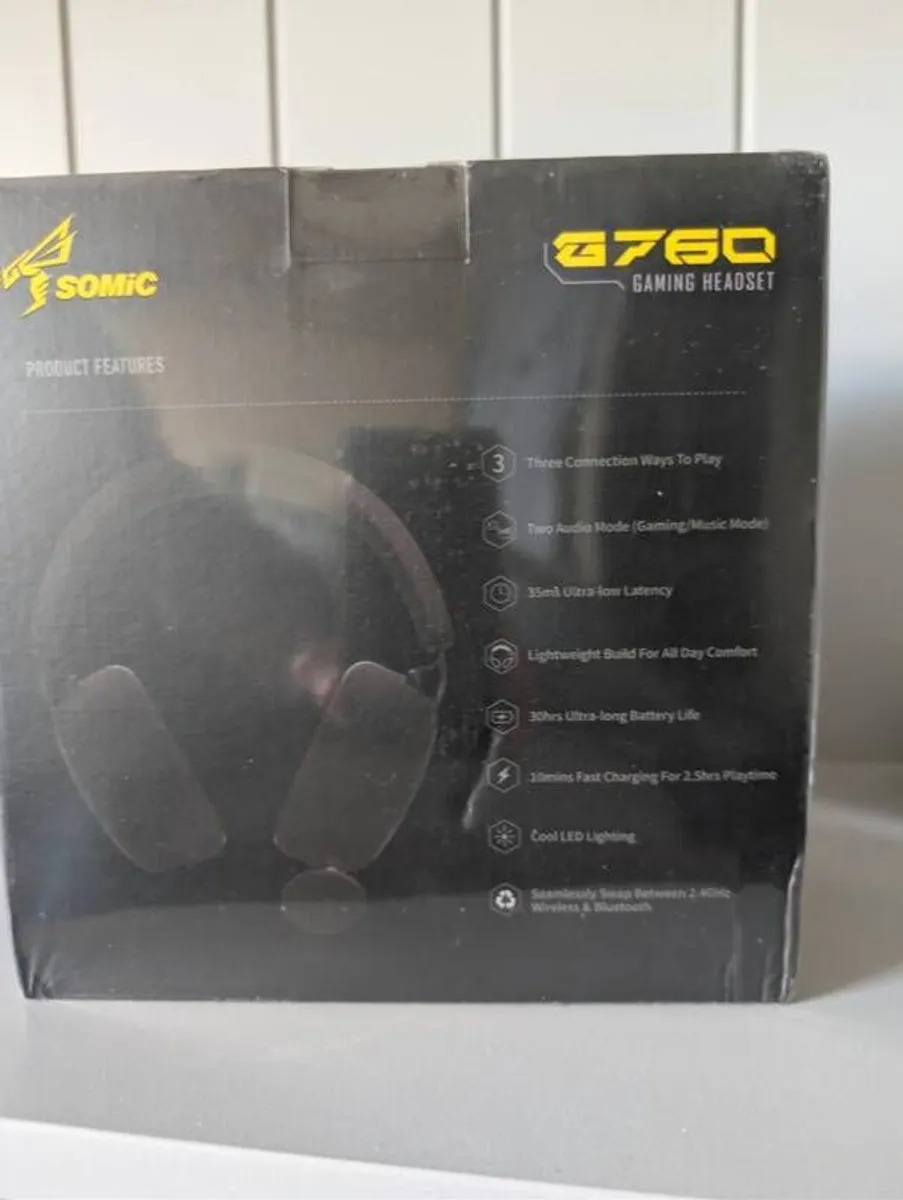 Somic G series Wireless gaming headset with detachable mic - Image 2