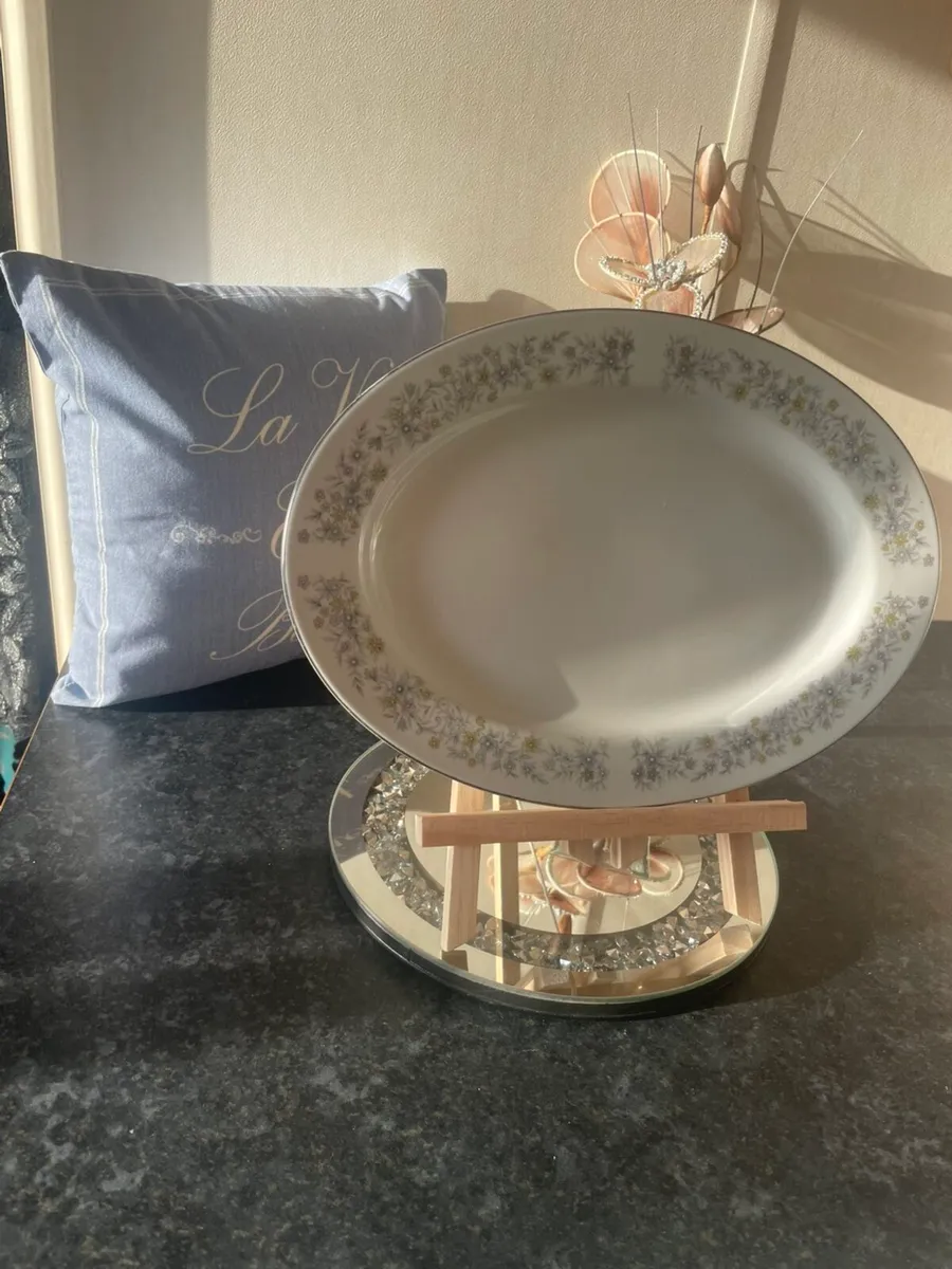 Vintage Dynasty Fine China Floral Oval Serving Pla - Image 1