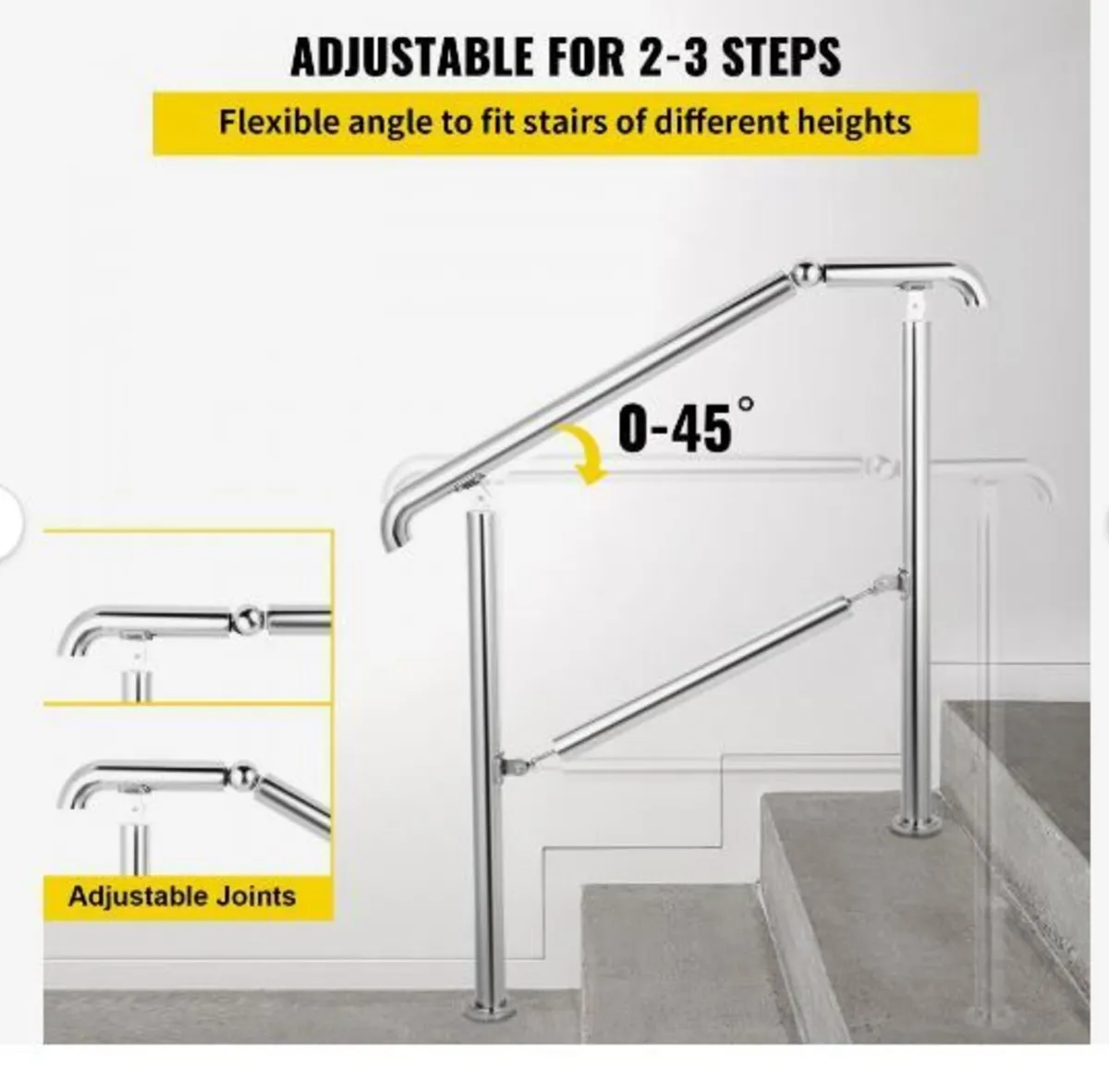 3 Step Railing Stainless Steel Transitional - Image 2