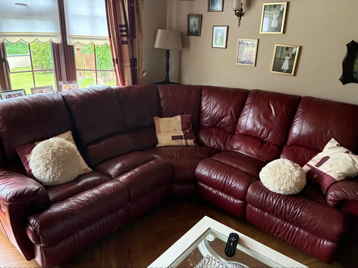 Leather Corner Sofa - Image 4