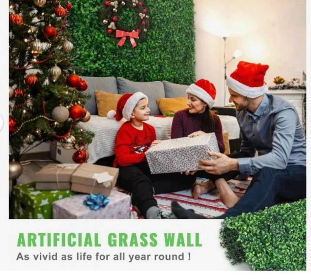 Artificial Boxwood Panel UV 24pcs Boxwood - Image 1