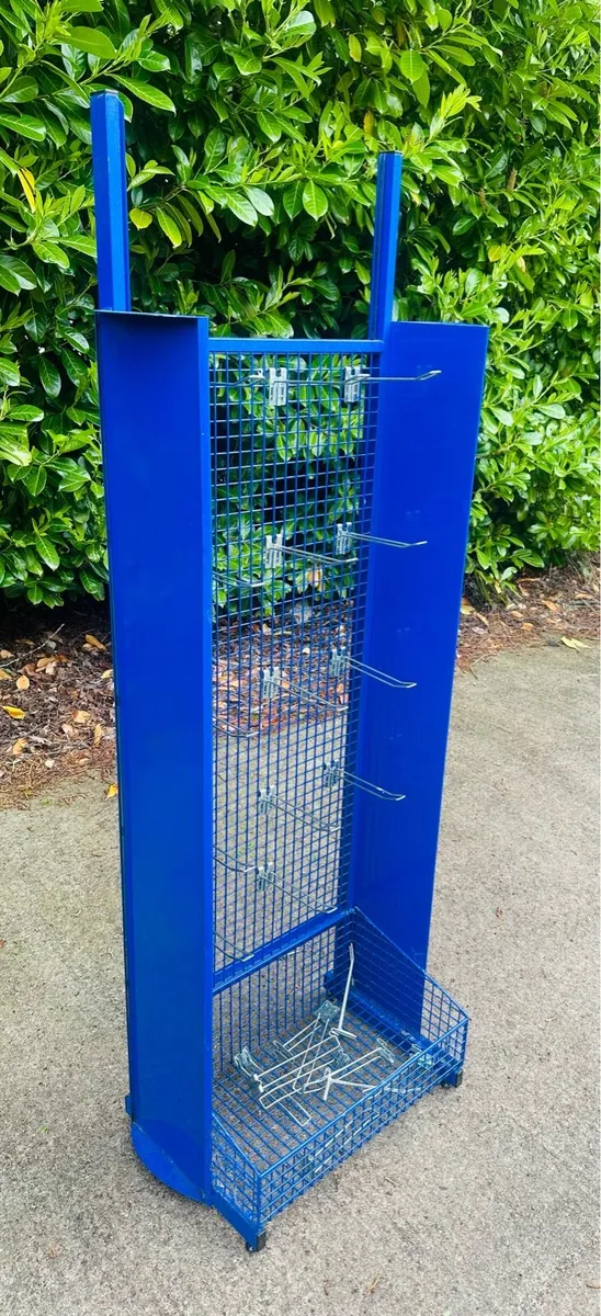 LARGE BLUE STEEL SHOP DISPLAY STAND - Image 3