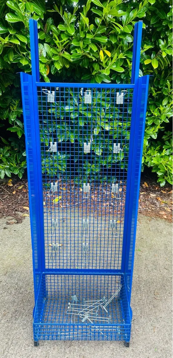 LARGE BLUE STEEL SHOP DISPLAY STAND - Image 4