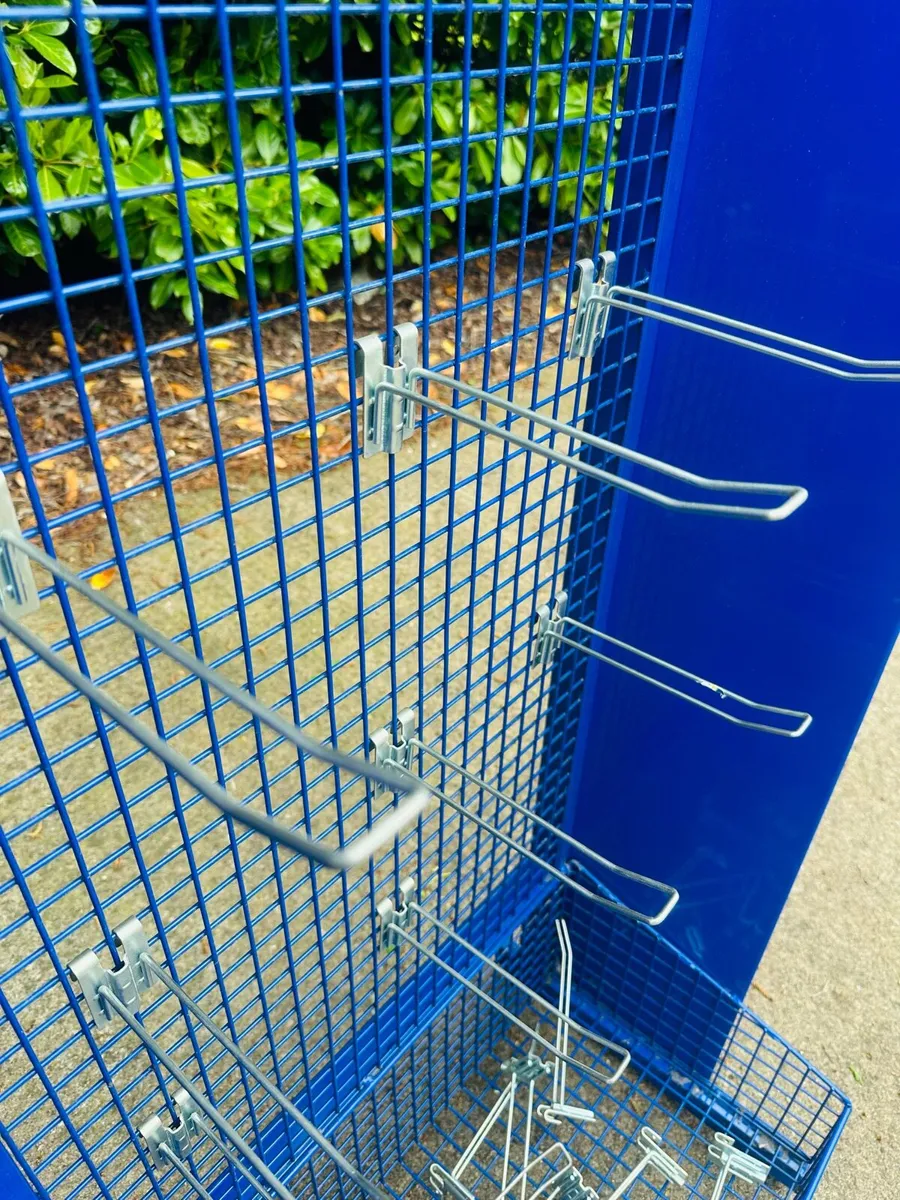 LARGE BLUE STEEL SHOP DISPLAY STAND - Image 2