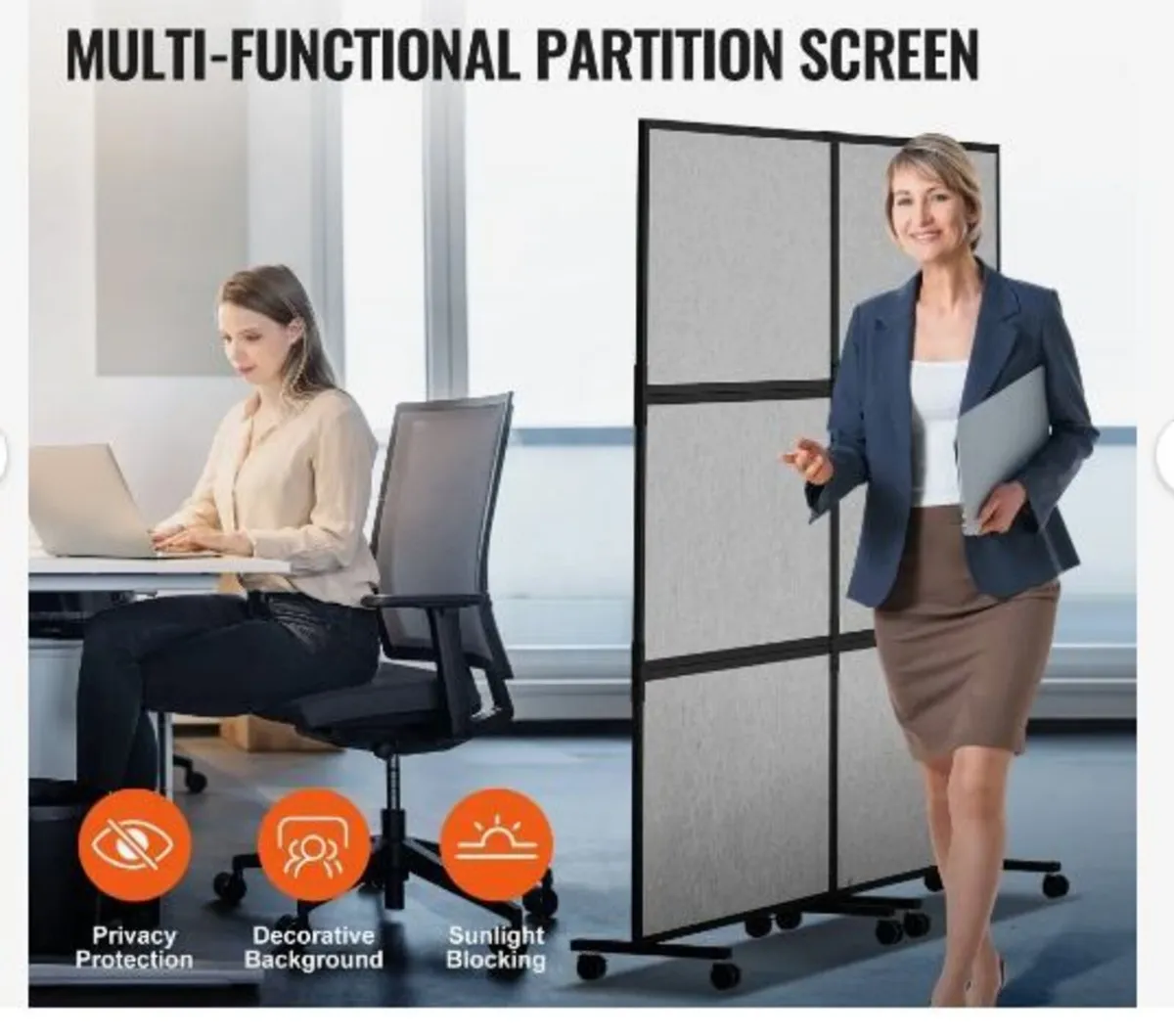 Office Divider, 2 Panel Office Partition - Image 3