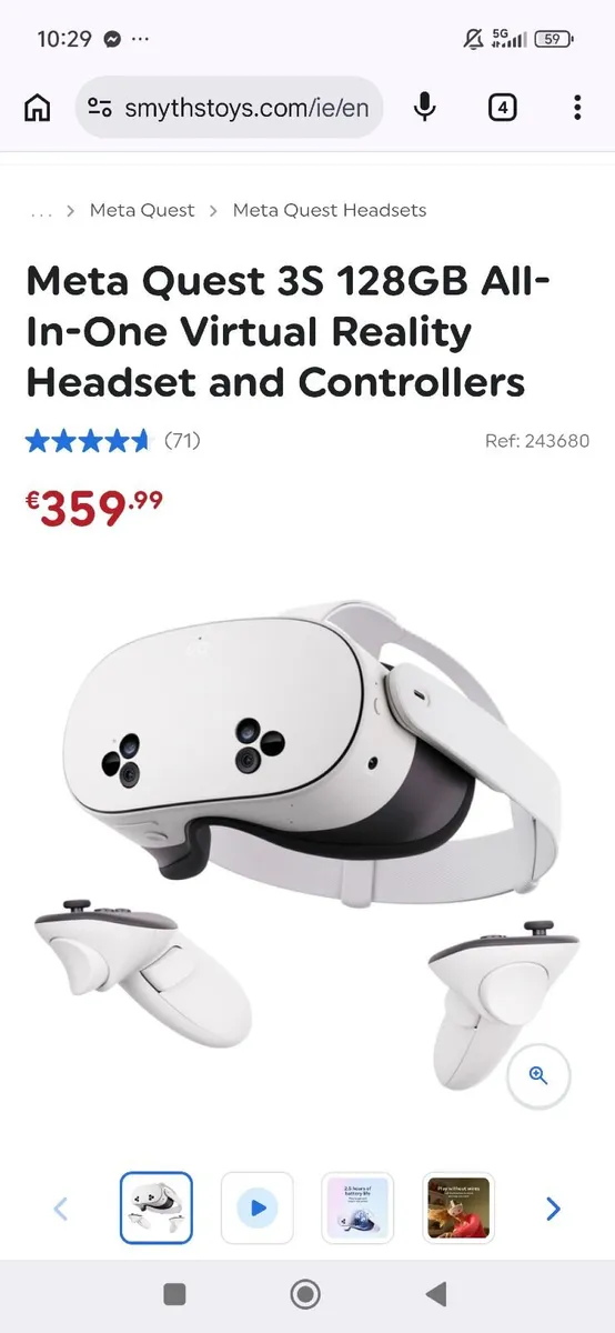 Meta Horizon 3s VR set. Boxed