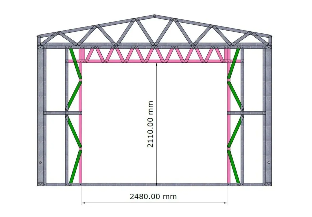 Farm Steel shed frame & Car garage metal frame - Image 3