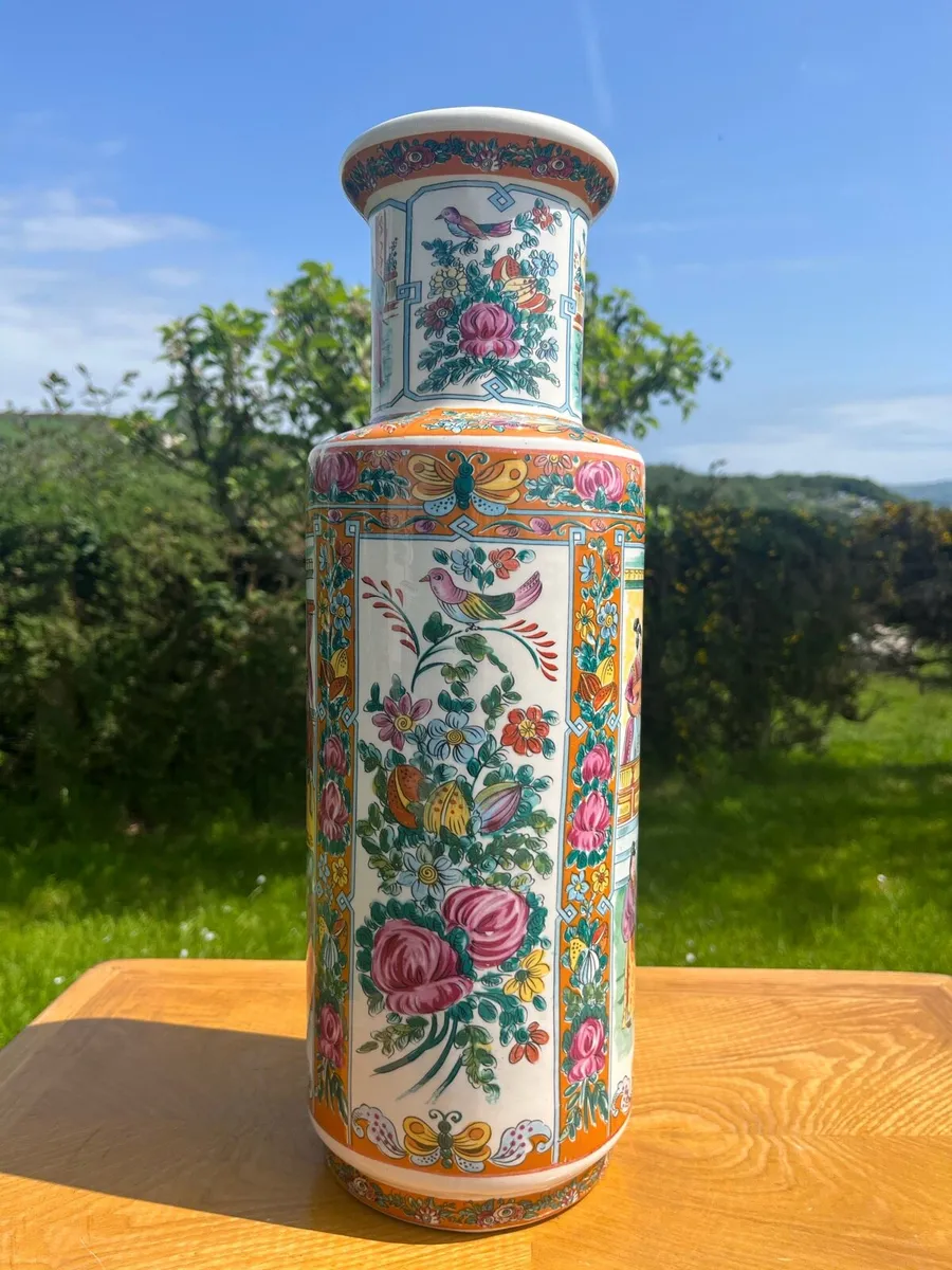 Vintage Canton porcelain vase - Image 1