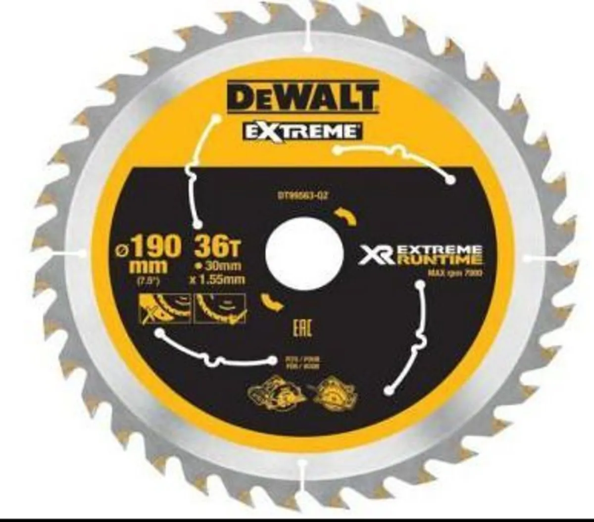 DEWALT Circular Saw Blade 190mm x 30mm 36T DT99563