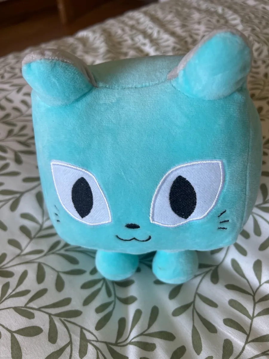 Square blue plush toy kids - Image 1