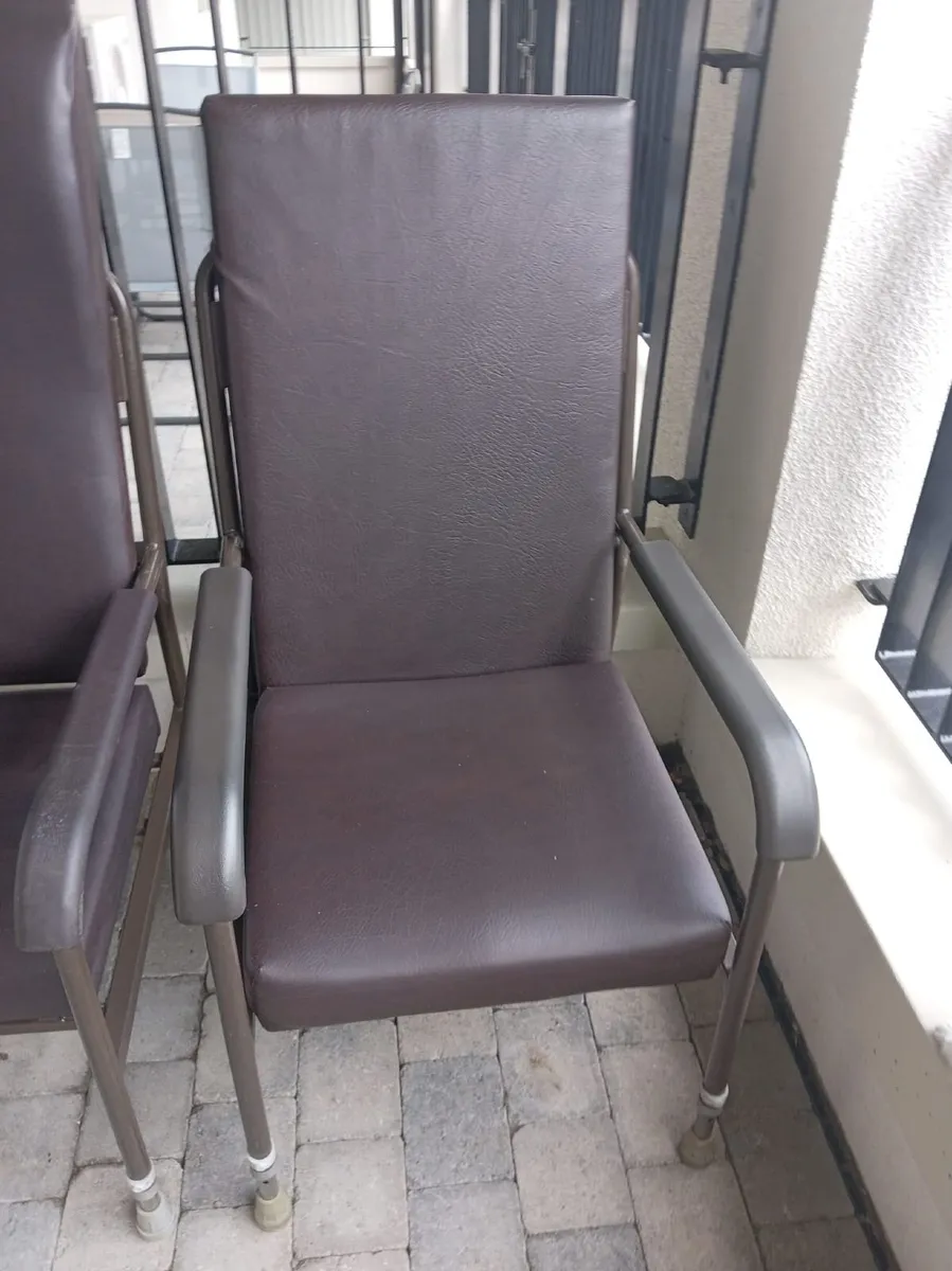 two height adjustable medical chairs - Image 2