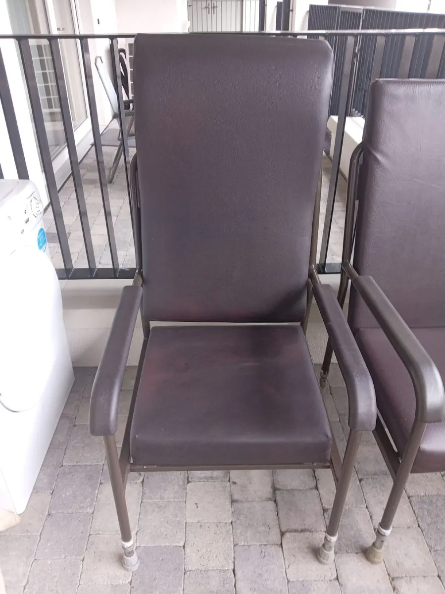 two height adjustable medical chairs - Image 3