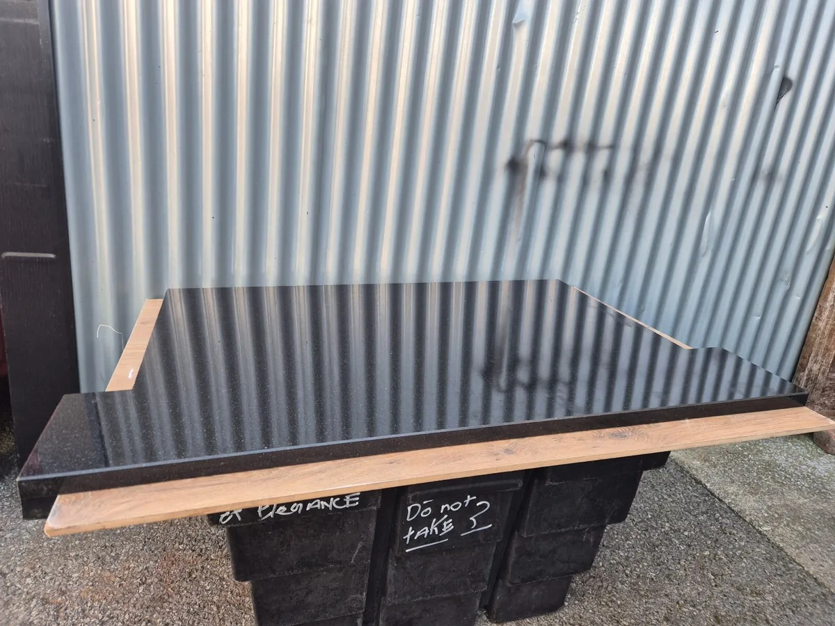 BLACK GRANITE SLAB HEARTH - Image 1