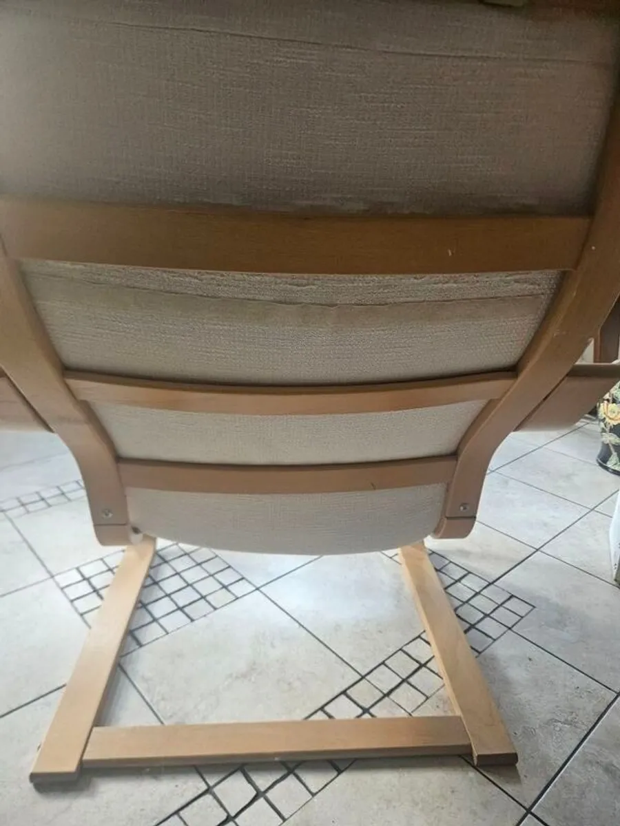 armchair  red / cream - Image 3