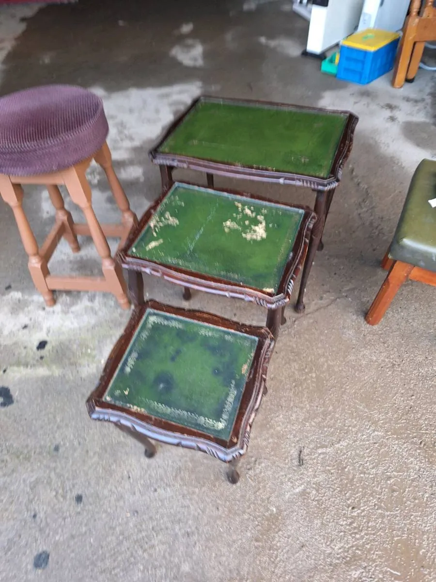 Vintage stools and nest of tables (DELIVERY) - Image 4