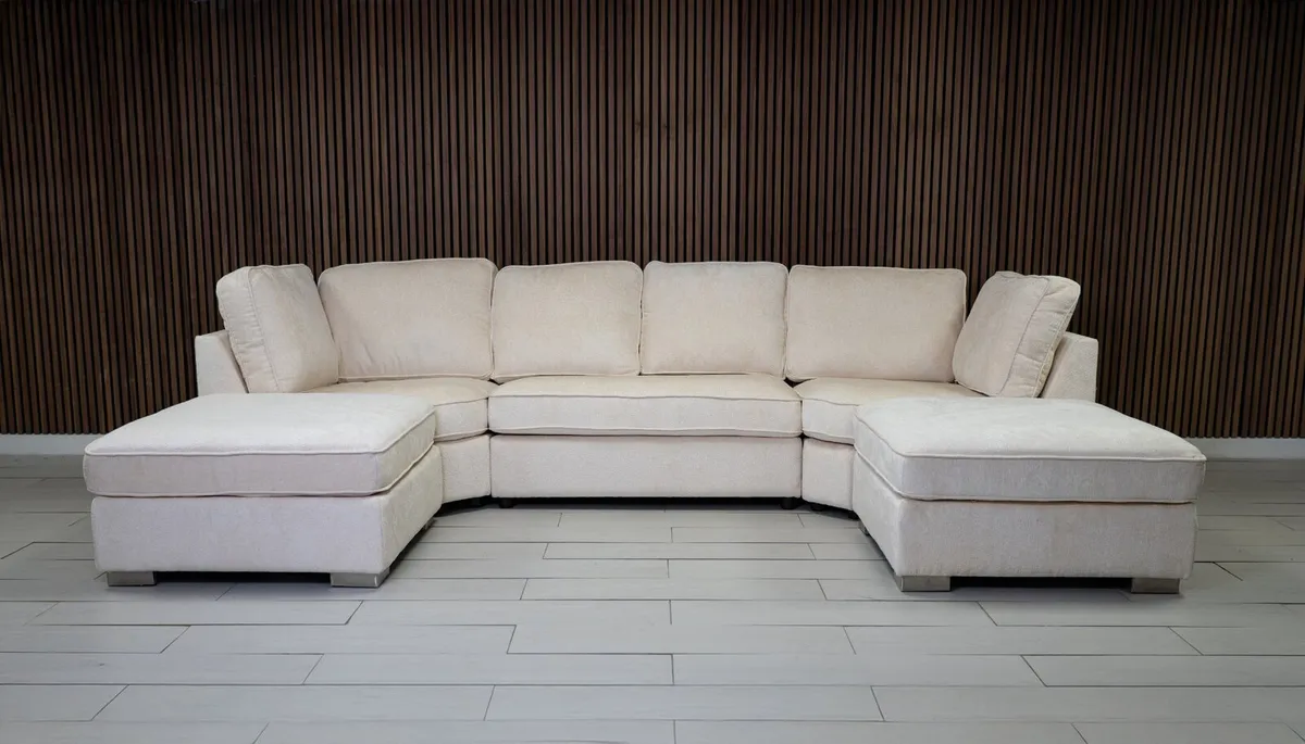 Ushape Sofa With Fullback Cushions Sofa - Image 2