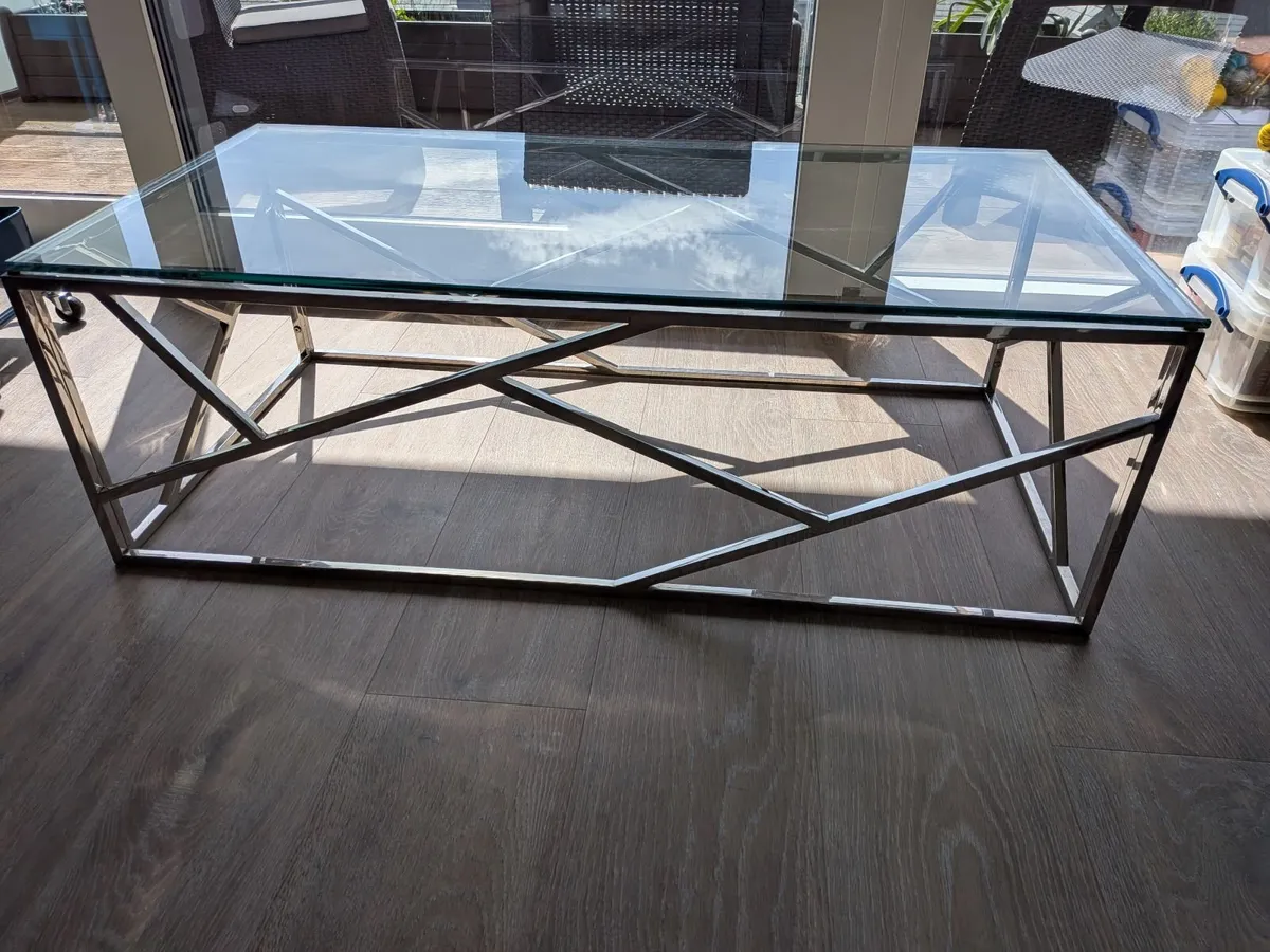 Glass Topped Coffee Table