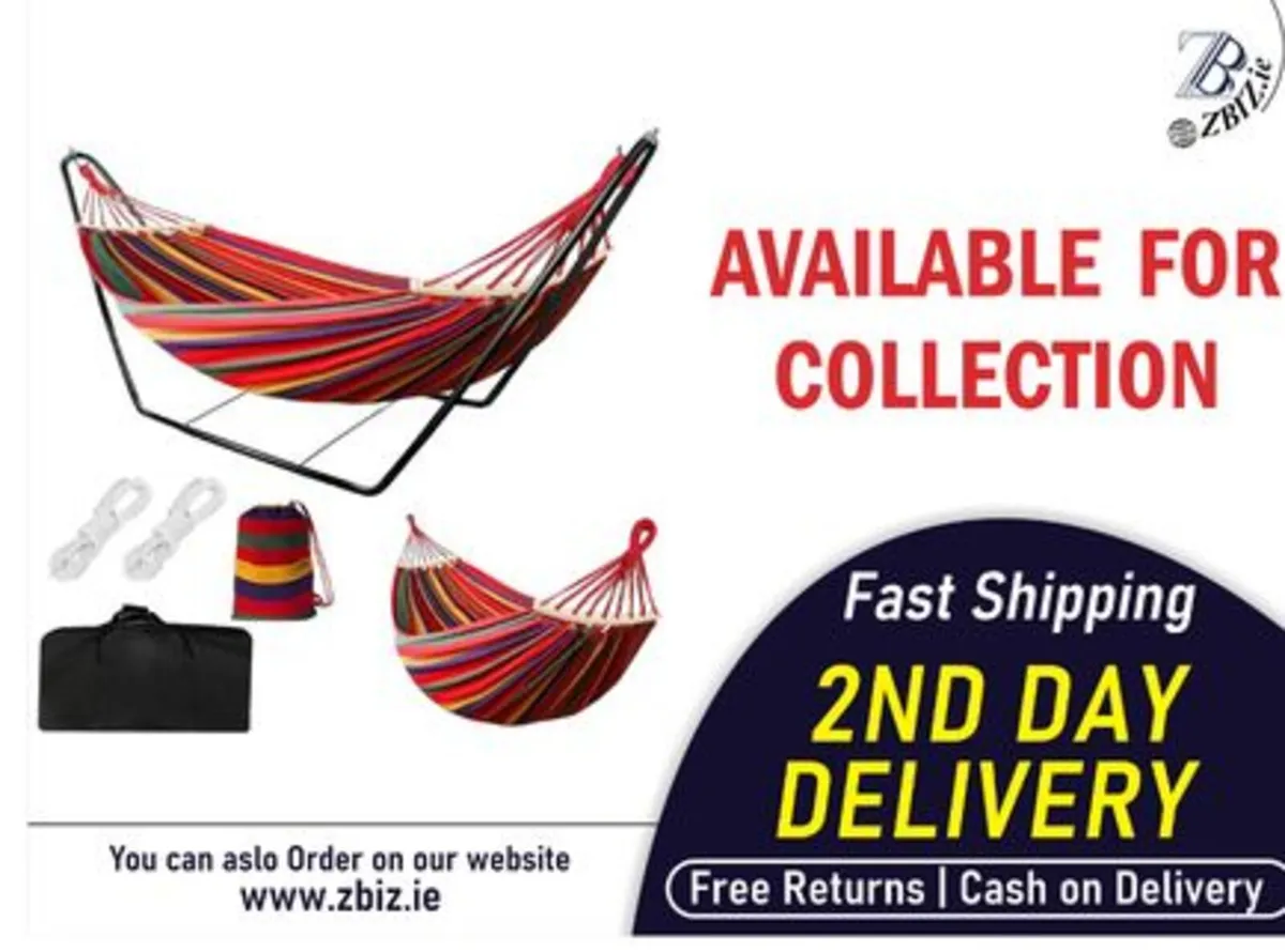 Hammock with Spreader Bars and Stand - Image 1