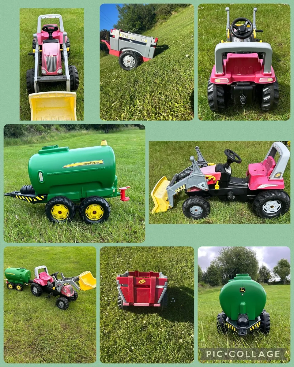 Kids tractor & trailer and slurry tank - Image 1