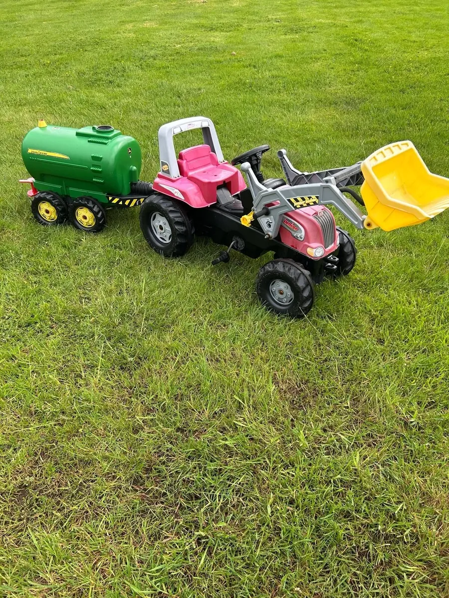 Kids tractor & trailer and slurry tank - Image 3