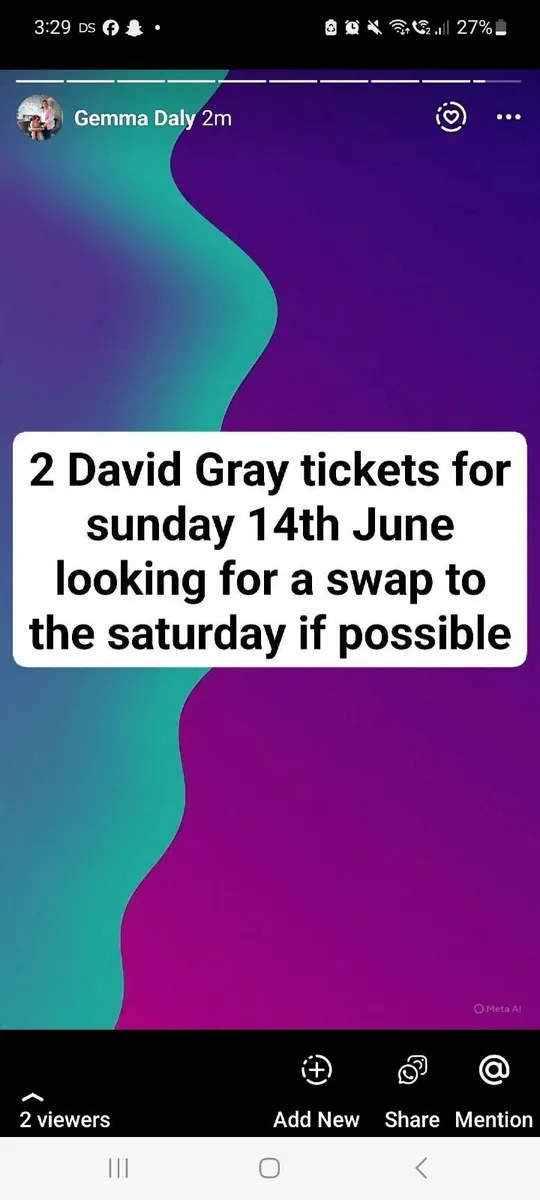 David gray tickets - Image 1
