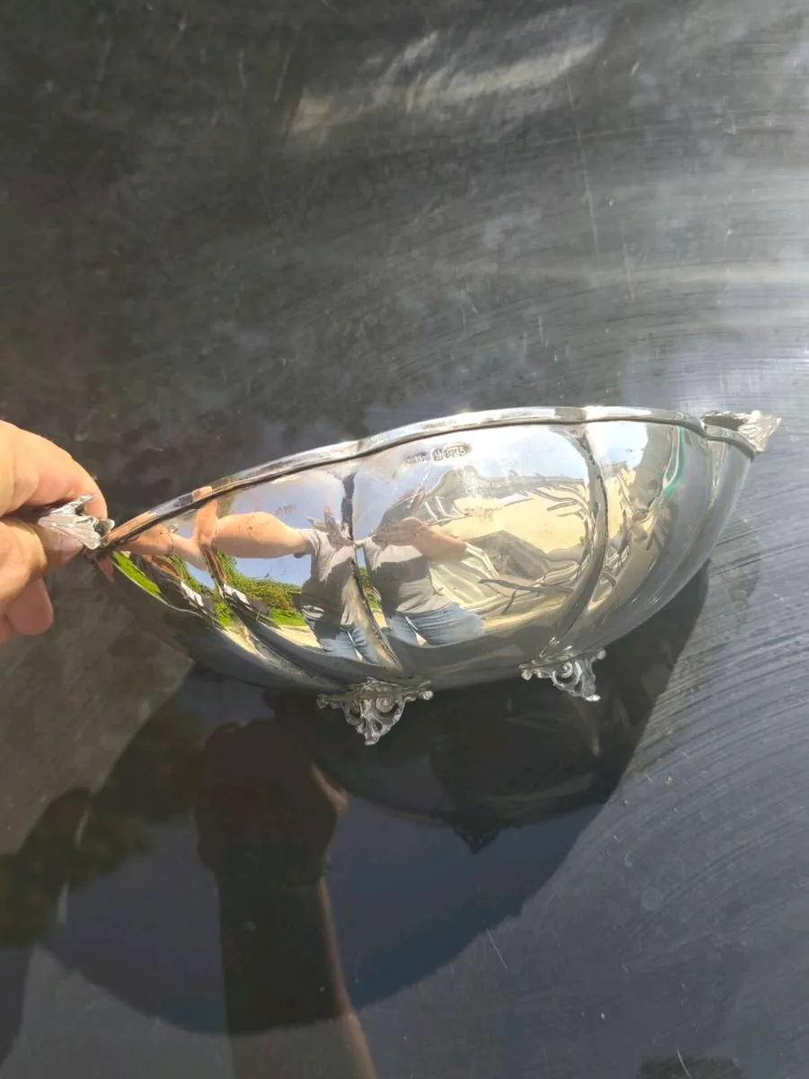 528grams Sterling silver Irish antique bowl - Image 4