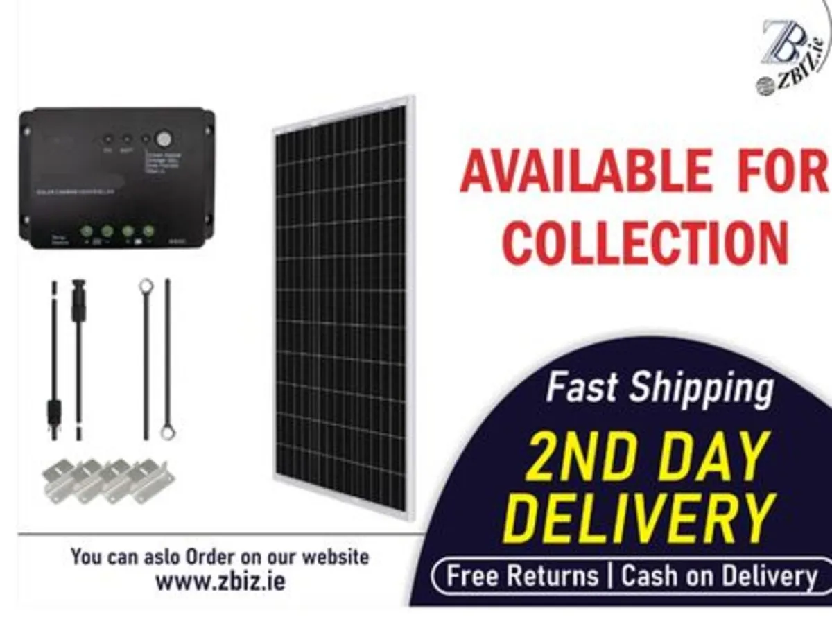 Solar Panel Kit 12V Home Camper Power - Image 1