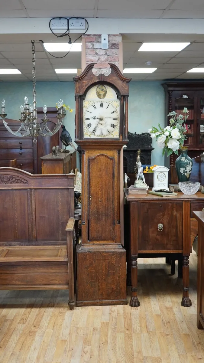 Late Georgian Oak Grandfather Clock - Image 1